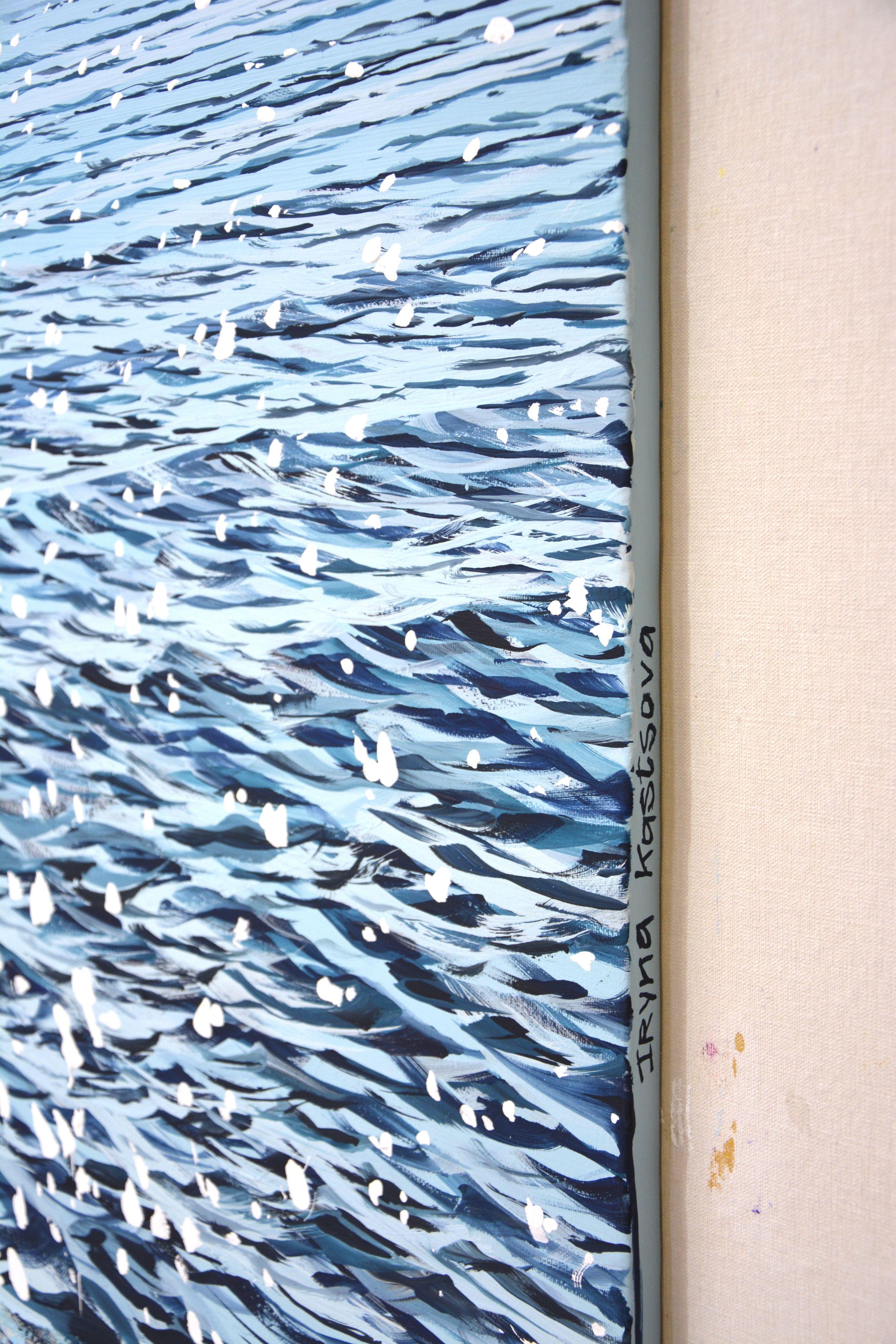 Ocean. Glare on the water 9, Painting, Acrylic on Canvas For Sale 2