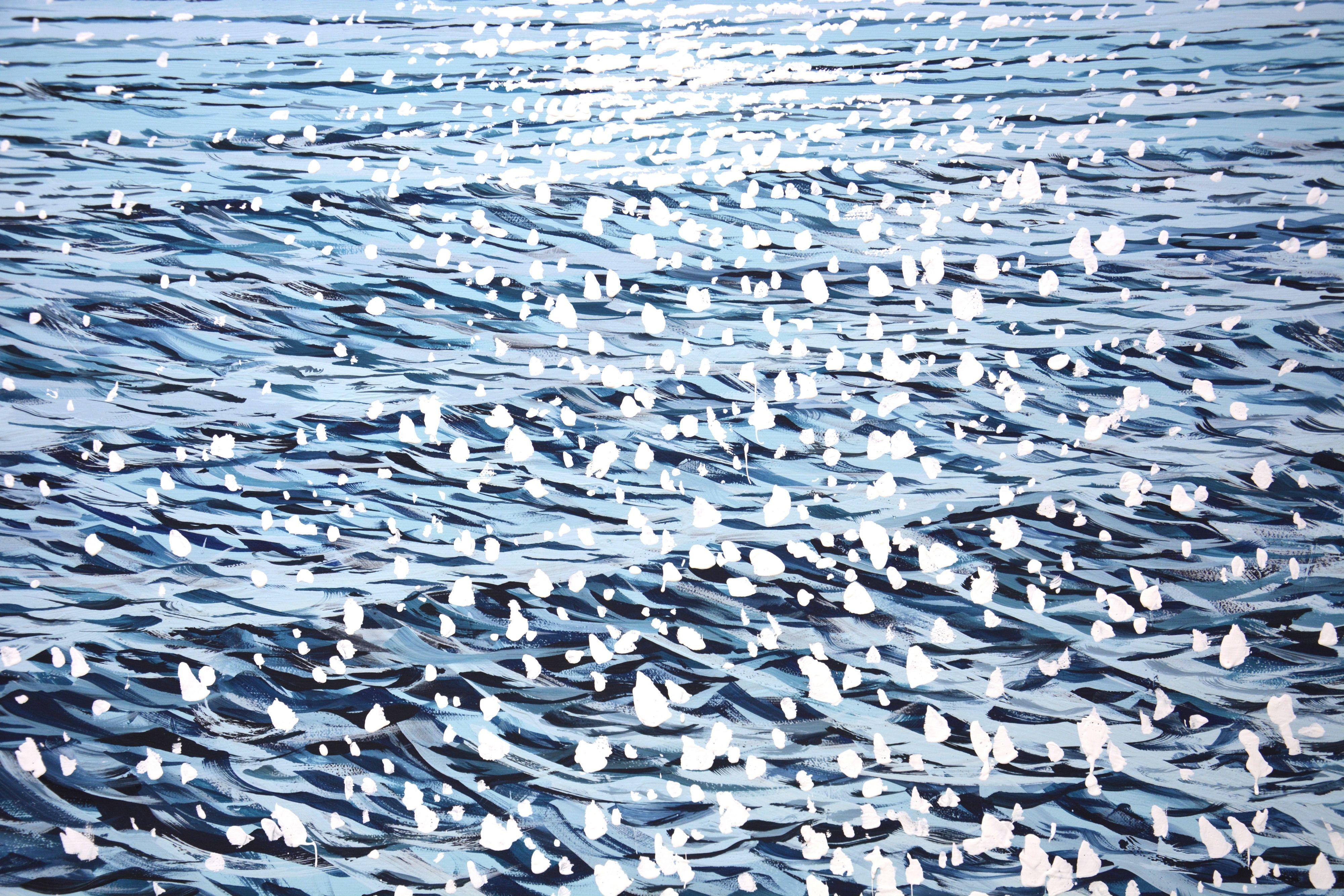Ocean. Glare on the water 9, Painting, Acrylic on Canvas For Sale 4
