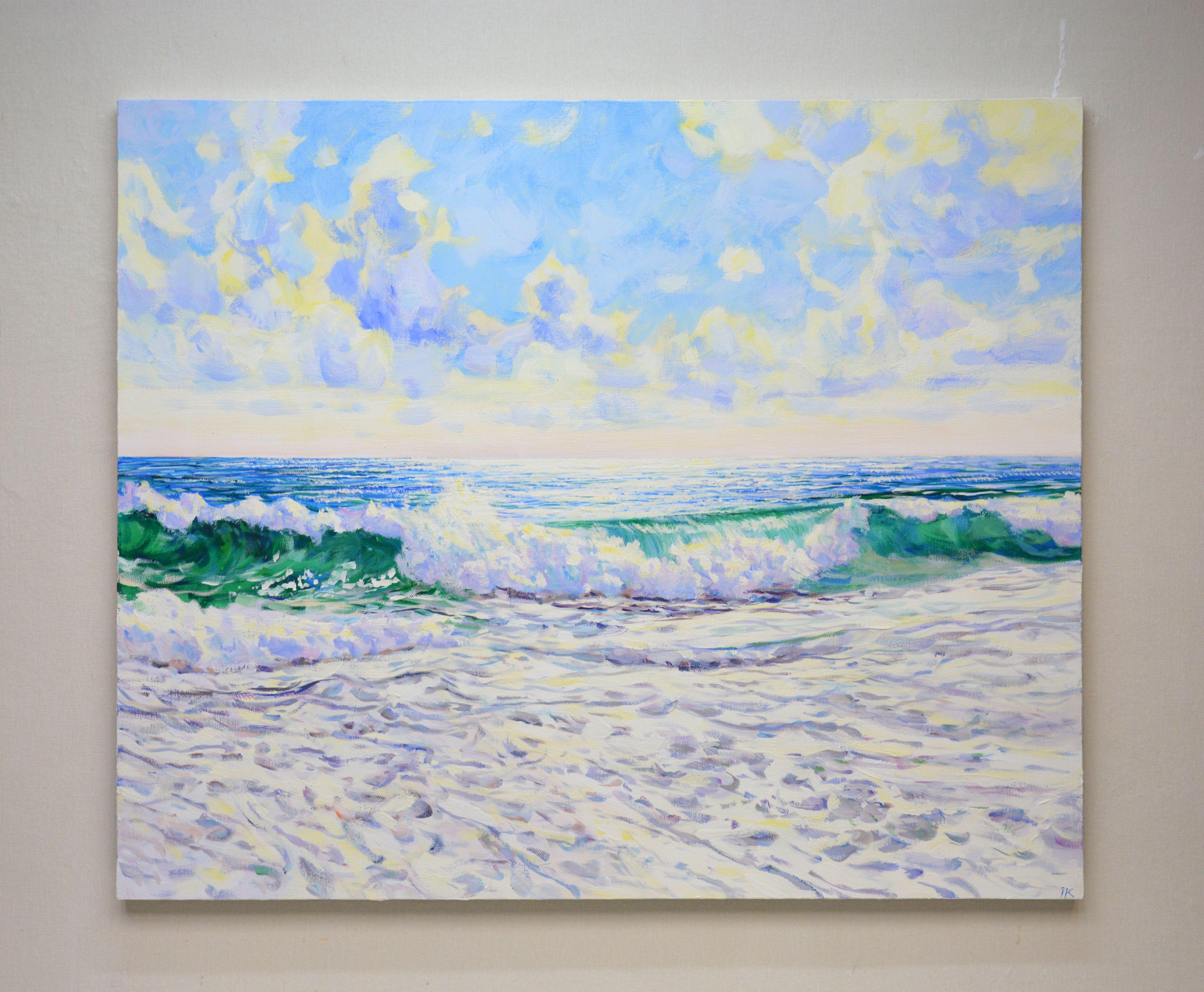 Musique océanique, peinture, acrylique sur toile - Impressionnisme Painting par Iryna Kastsova