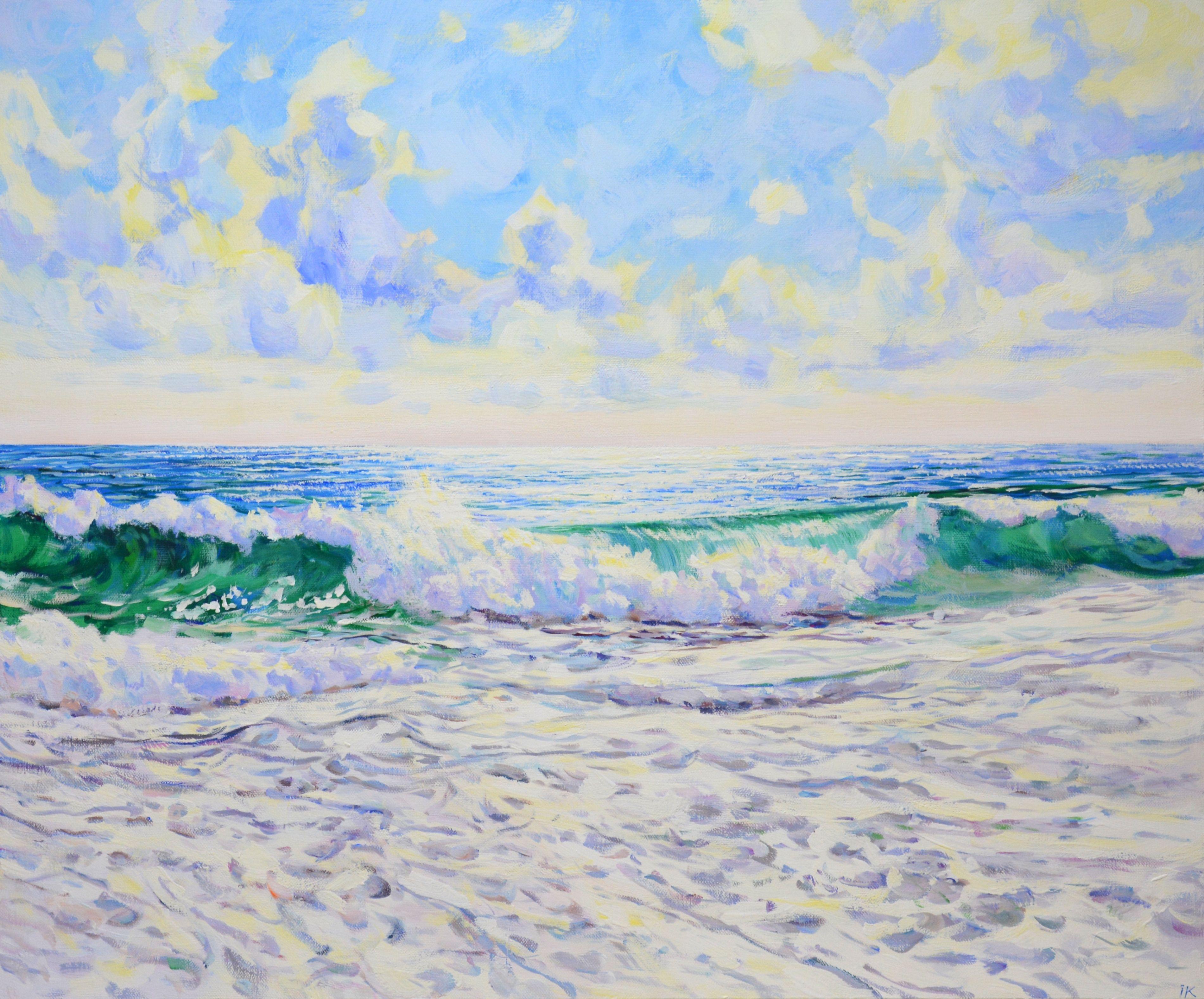 Musique océanique, peinture, acrylique sur toile - Painting de Iryna Kastsova