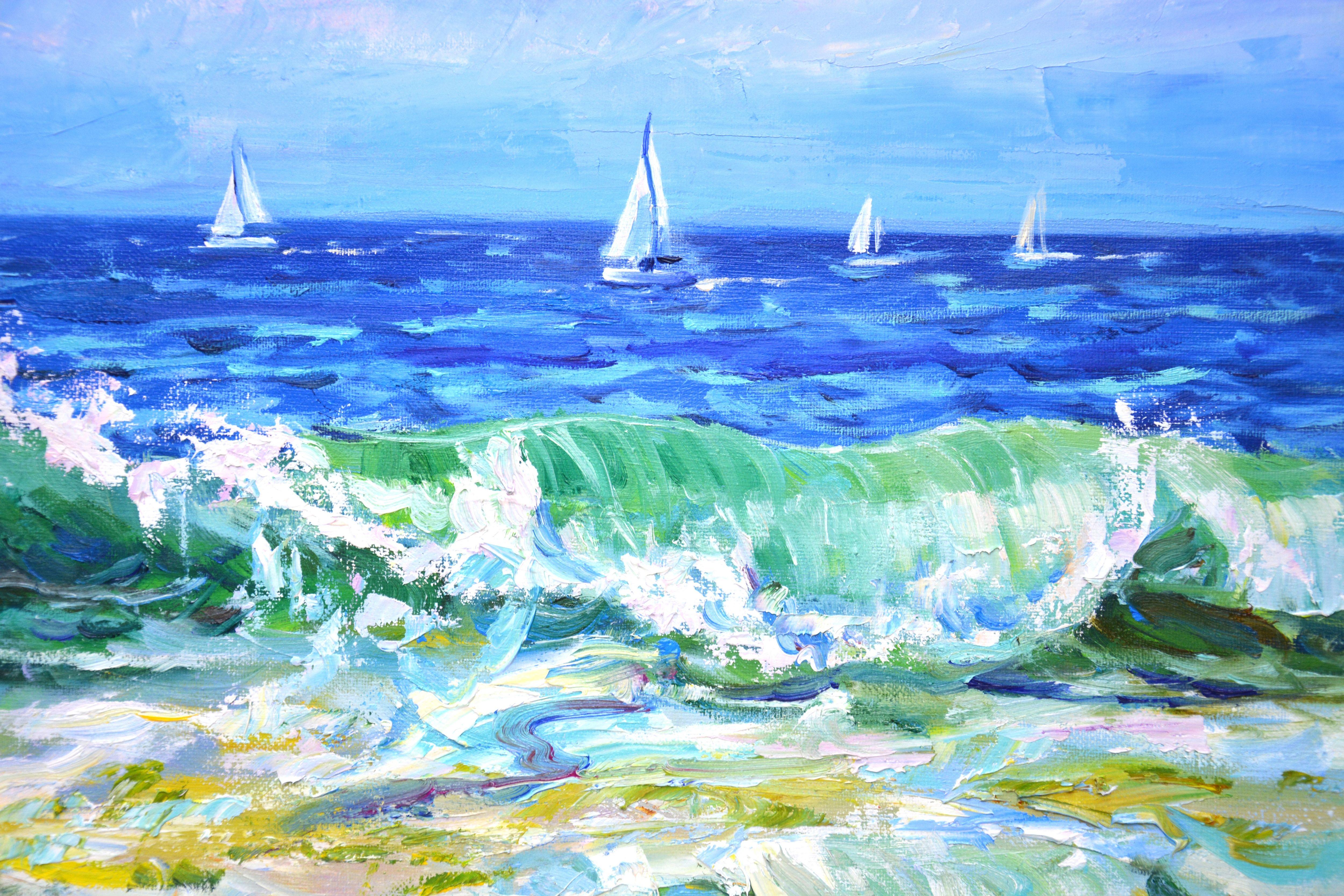 Ocean music, Painting, Oil on Canvas For Sale 3