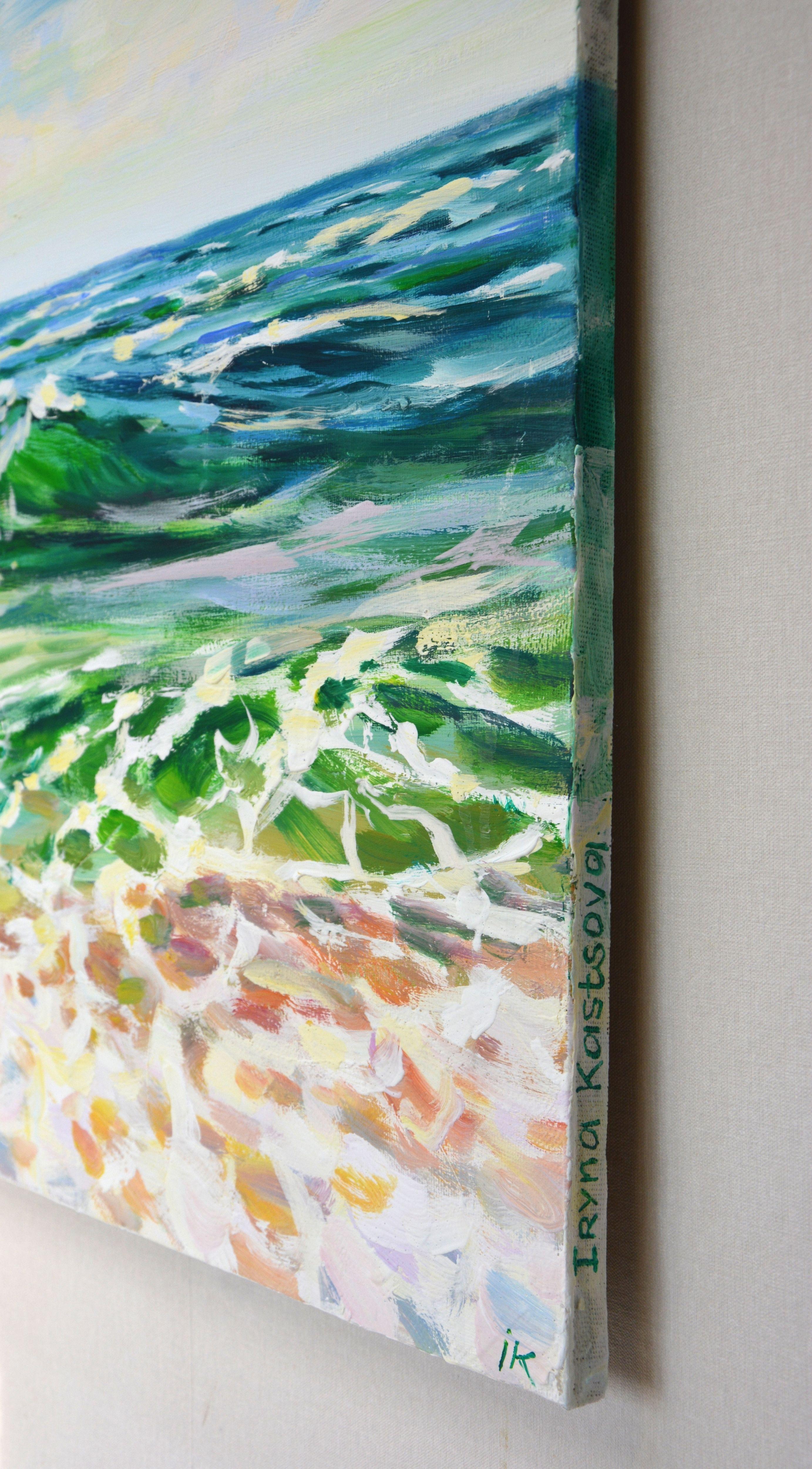 Ocean, Painting, Acrylic on Canvas For Sale 4