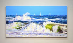 Ocean. Regatta., Painting, Acrylic on Canvas