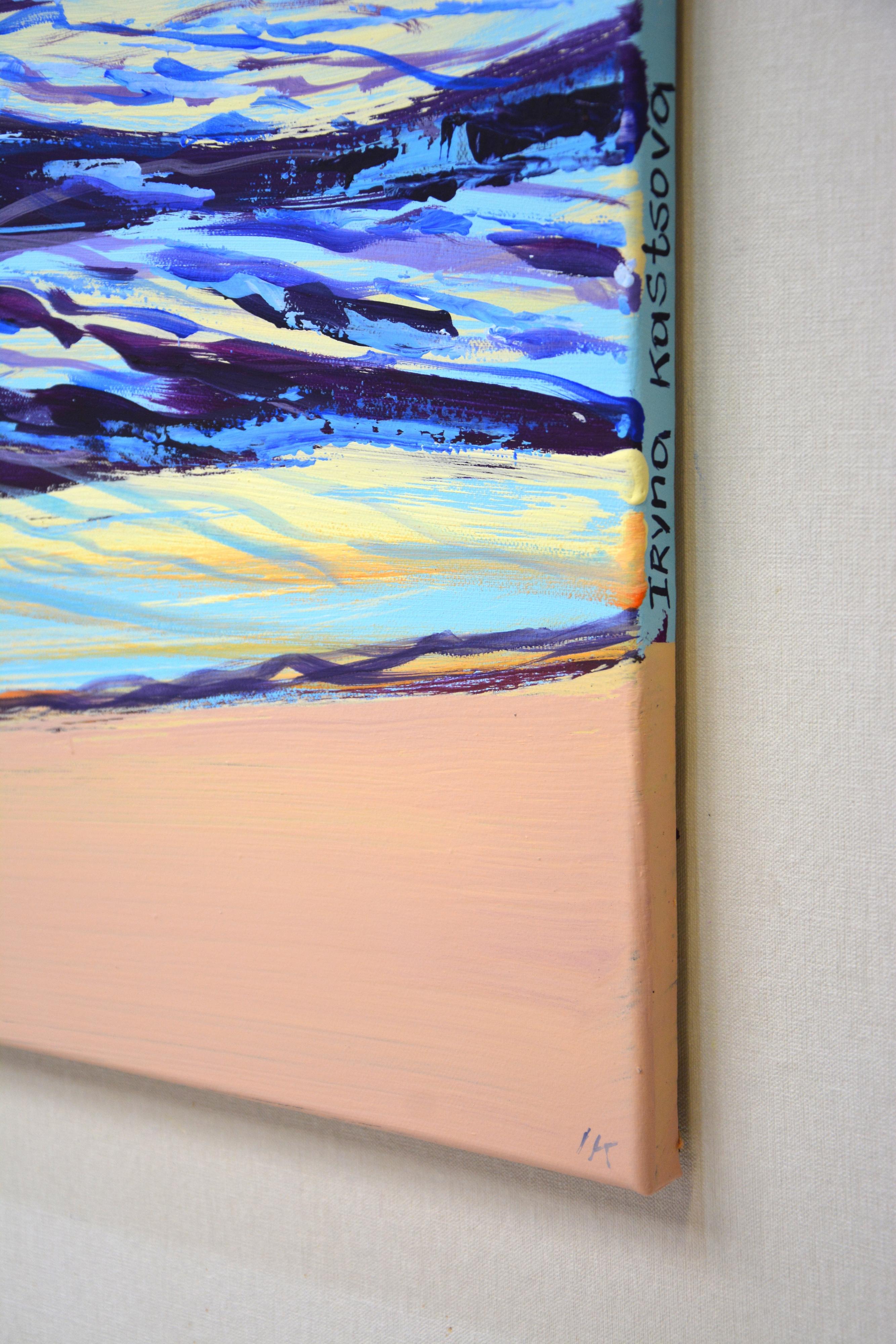 Ocean. Sunset 16. - Impressionist Painting by Iryna Kastsova