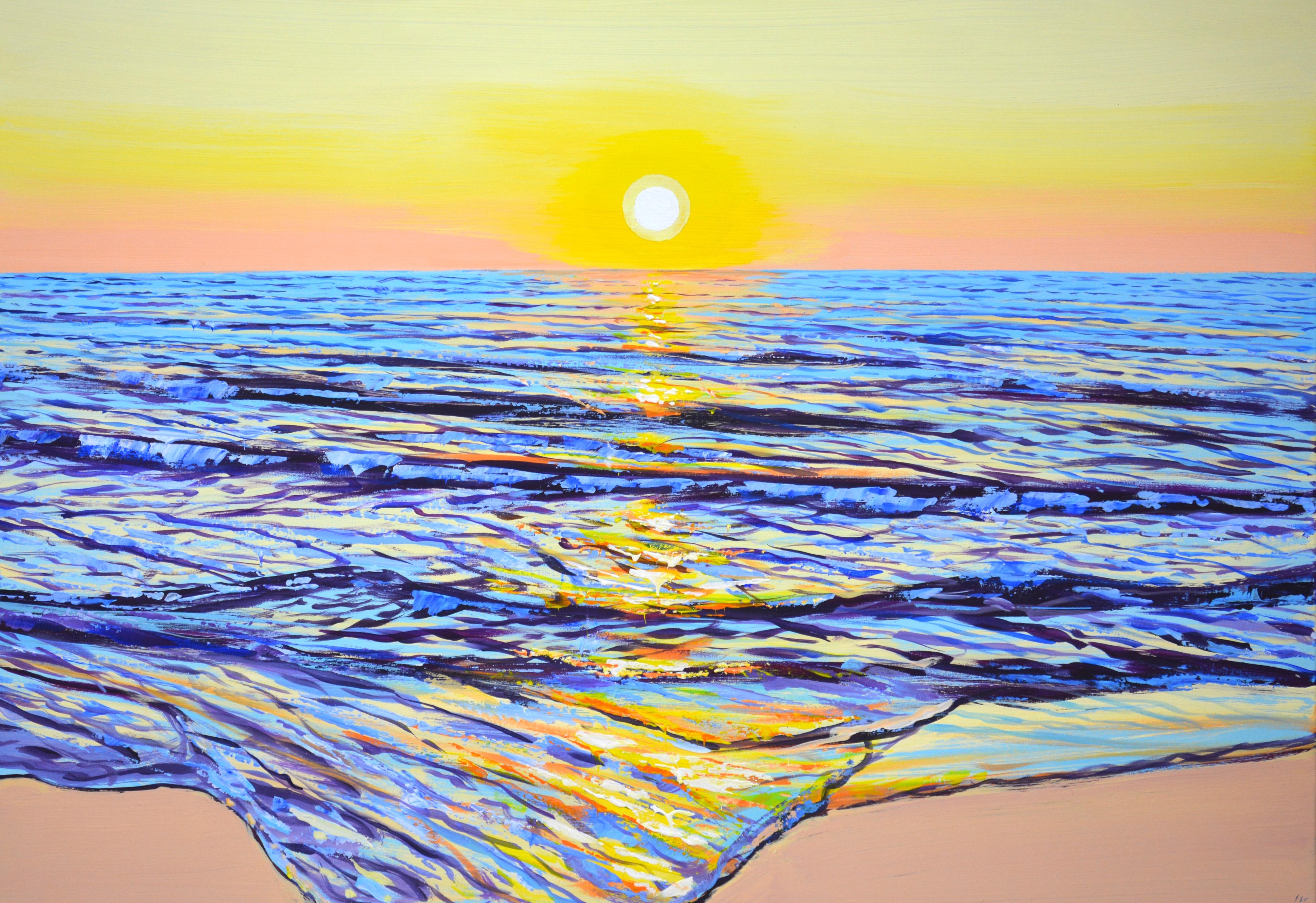 Iryna Kastsova Interior Painting - Ocean. Sunset 16.