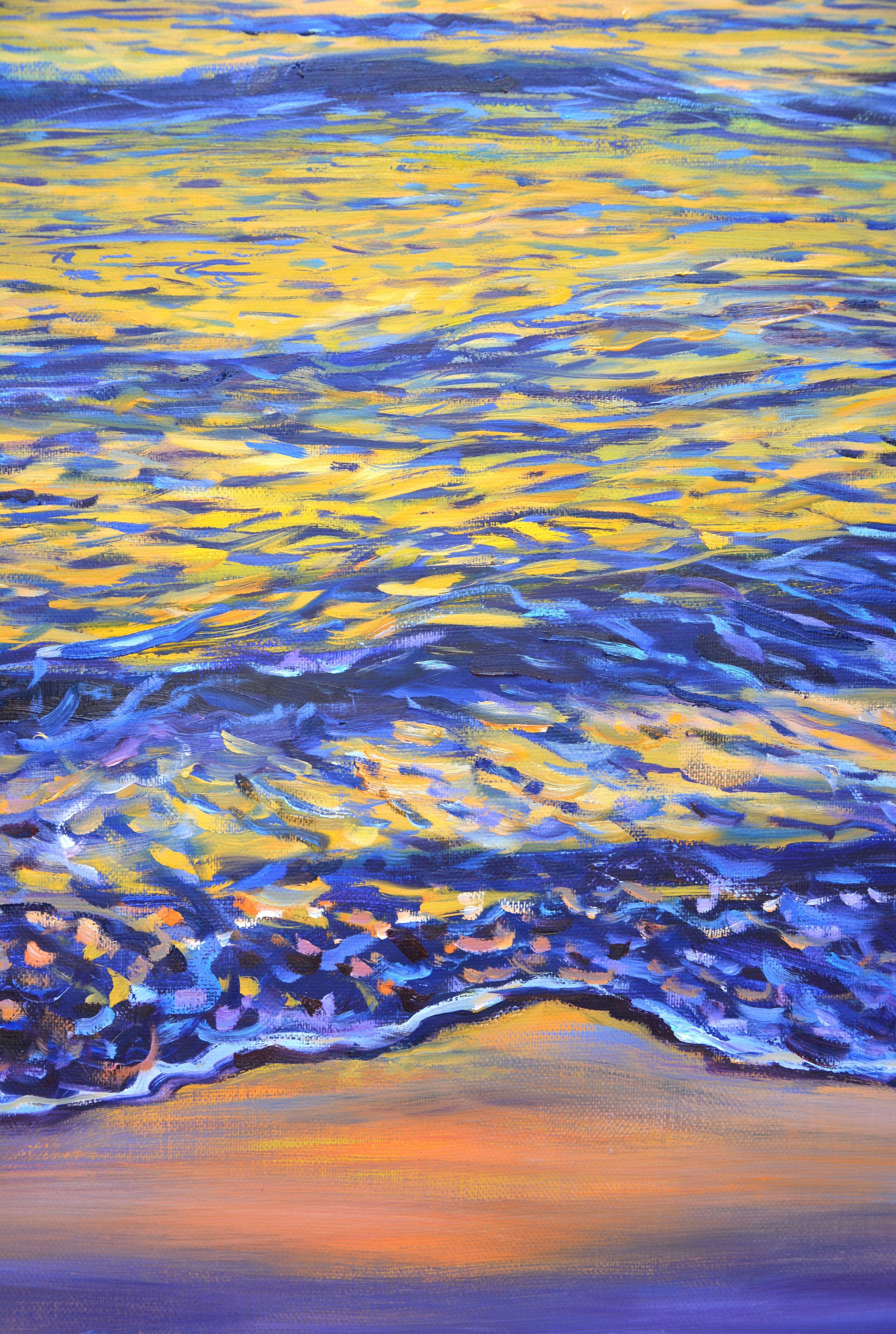 Ocean sunset., Painting, Oil on Canvas For Sale 2