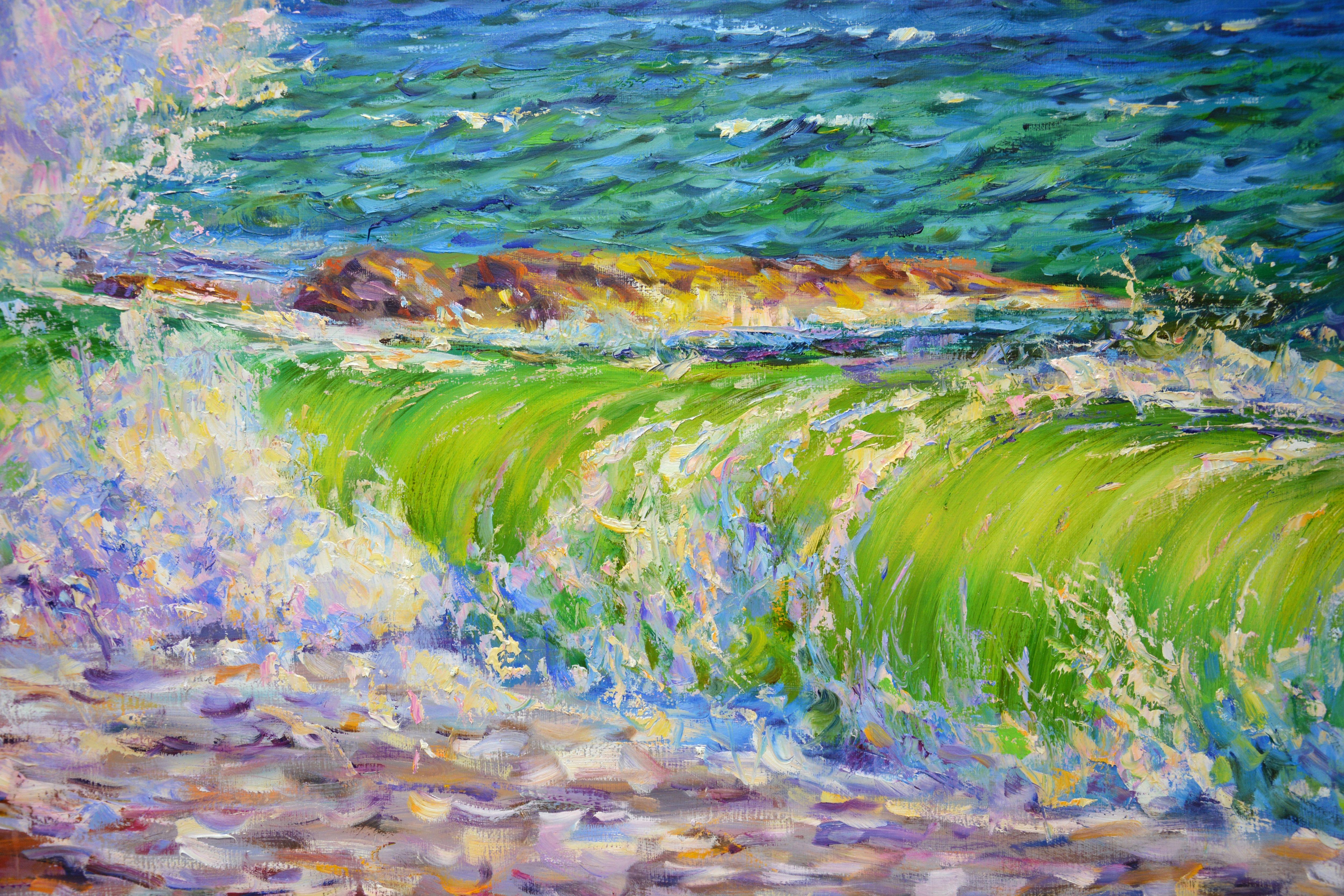 Ocean surf, Painting, Oil on Canvas For Sale 2