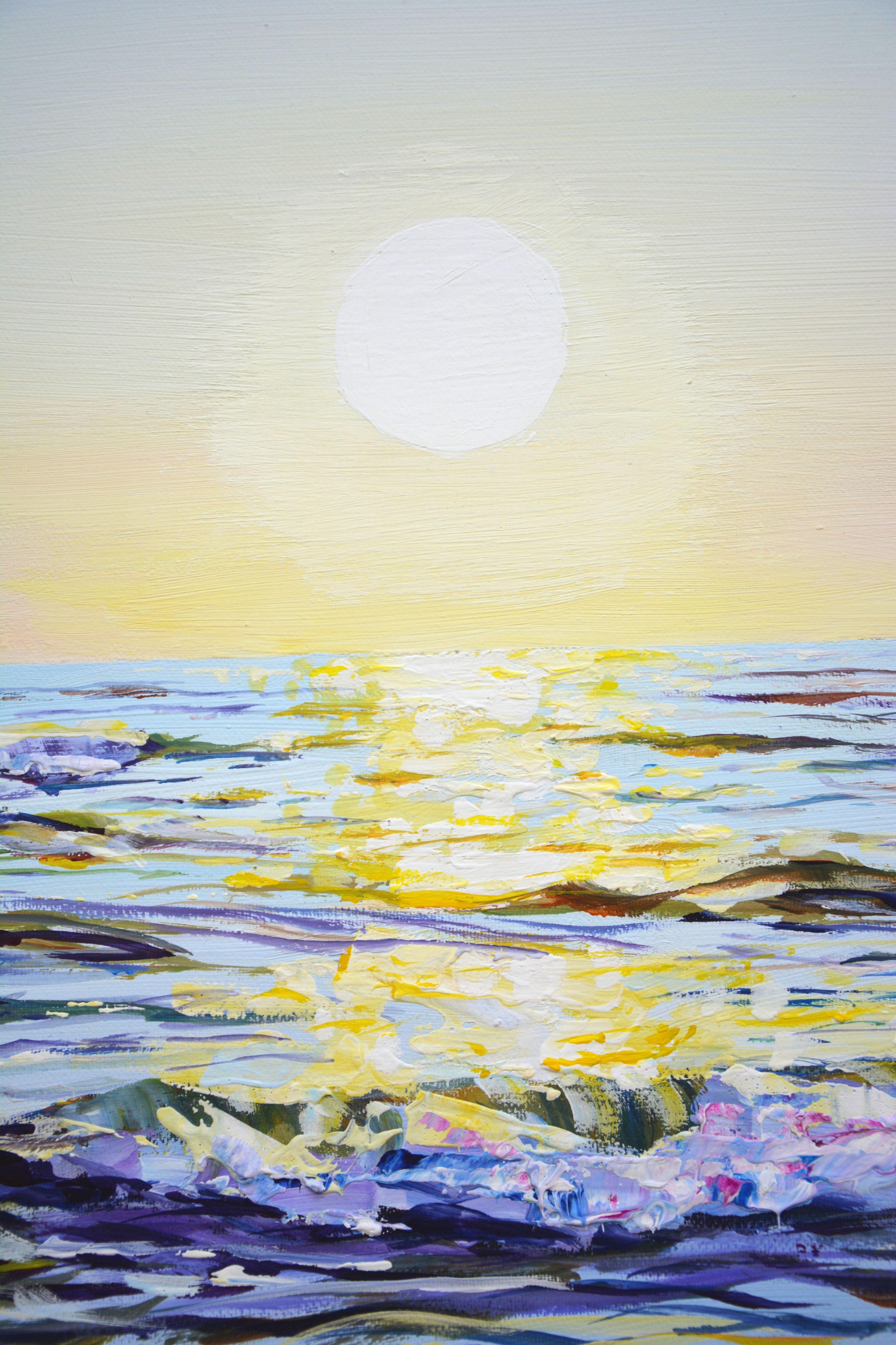 Ocean. The sun., Painting, Acrylic on Canvas For Sale 2