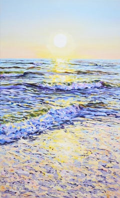 Ocean. The sun., Painting, Acrylic on Canvas