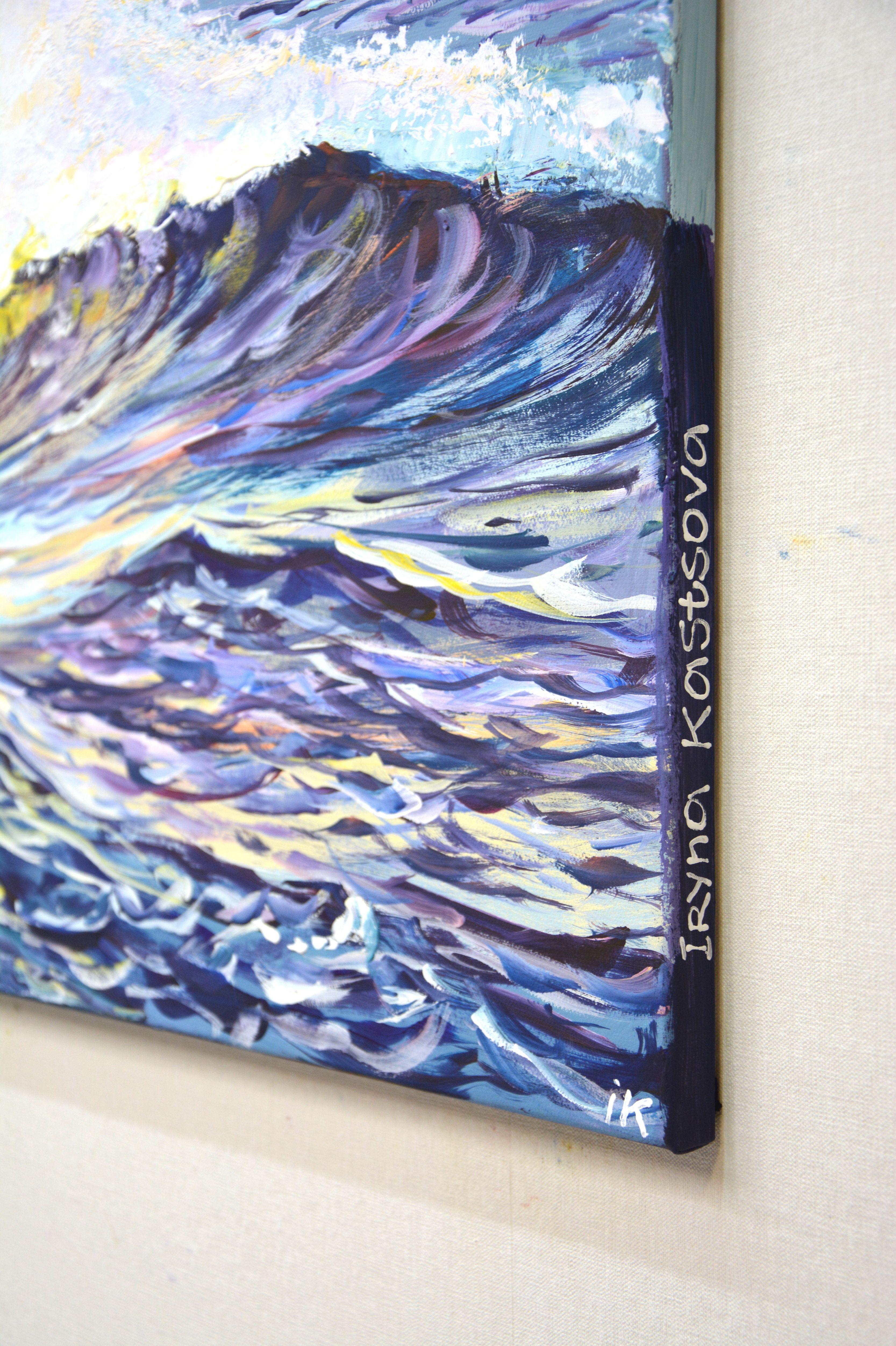 Ocean waves 2., Painting, Acrylic on Canvas For Sale 4