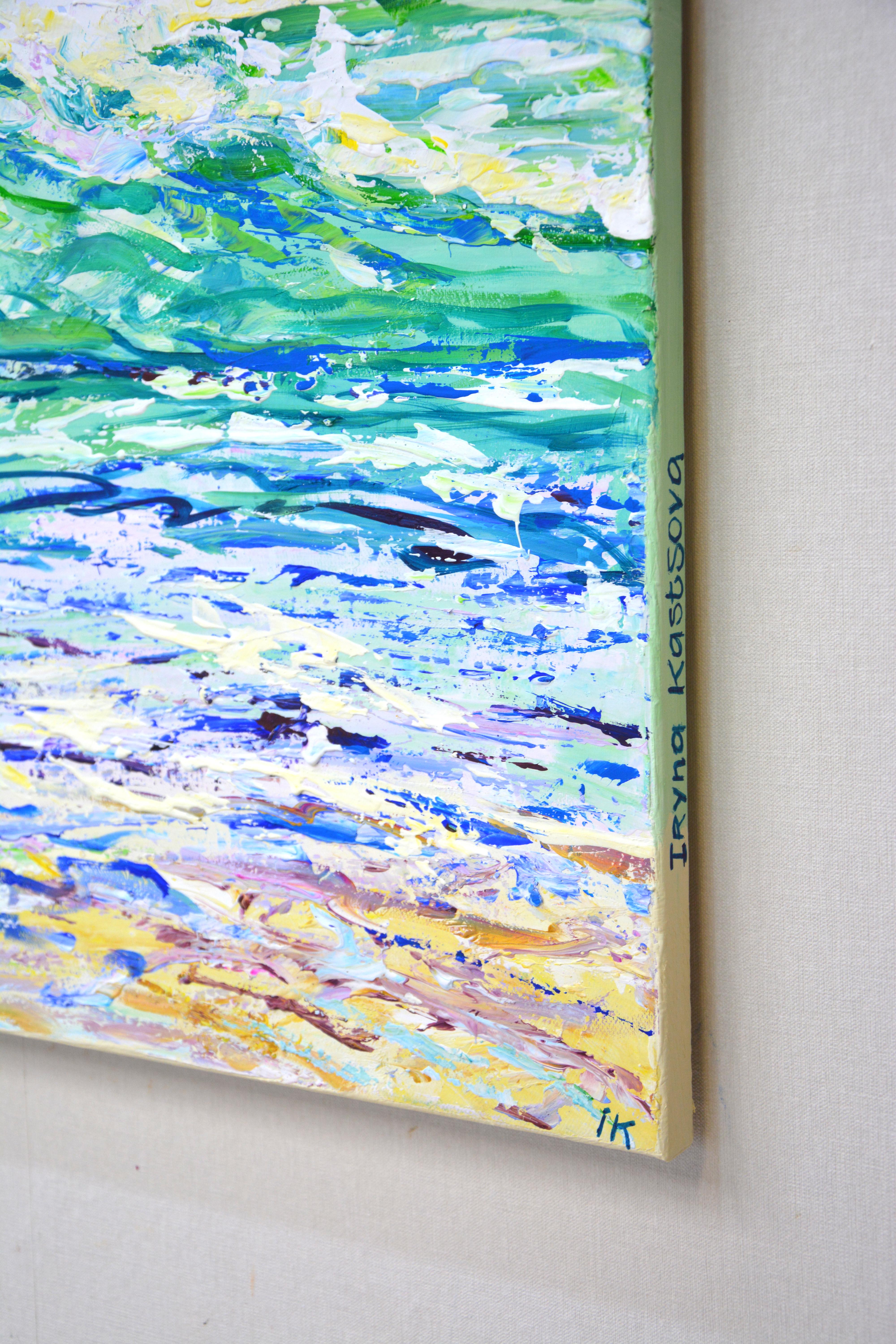 			Ocean waves 3. - Impressionist Painting by Iryna Kastsova