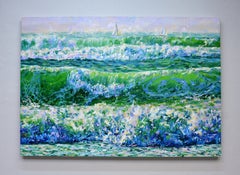 Ocean waves, Painting, Oil on Canvas