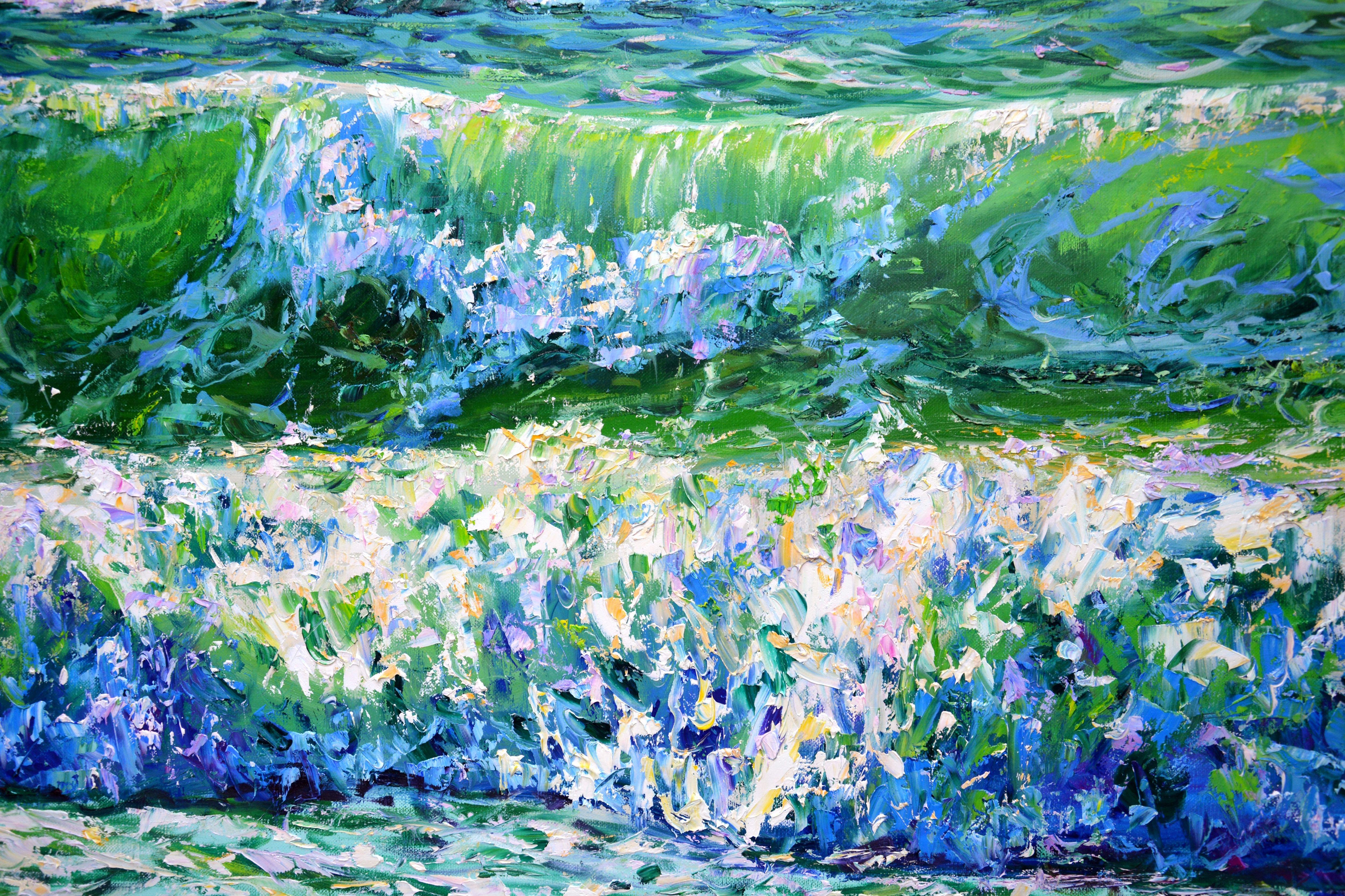 Ocean waves, Painting, Oil on Canvas For Sale 2