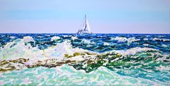 Ocean. Waves. Yacht.