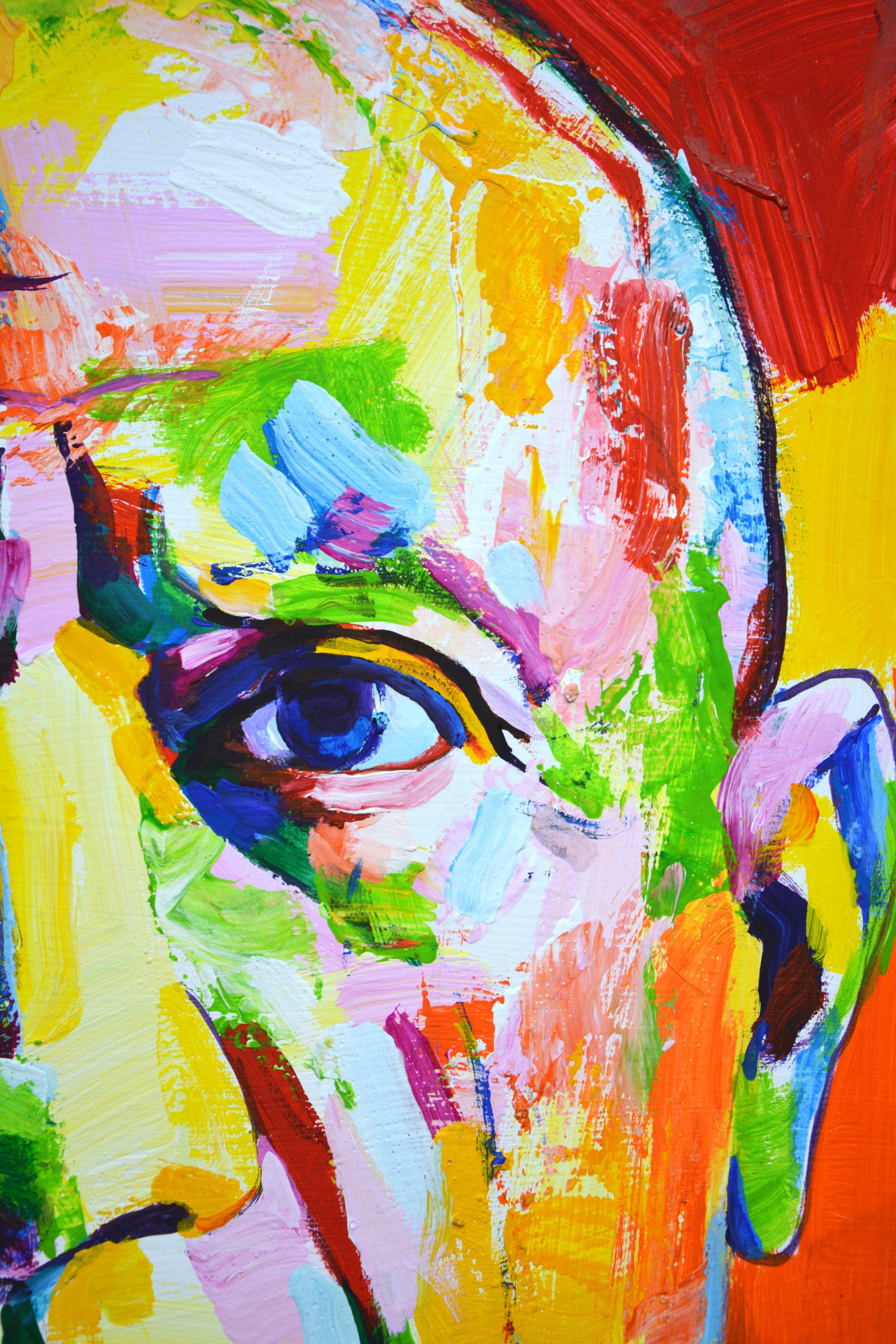 Pablo Picasso Ritratto colorato Pop Art in vendita 1
