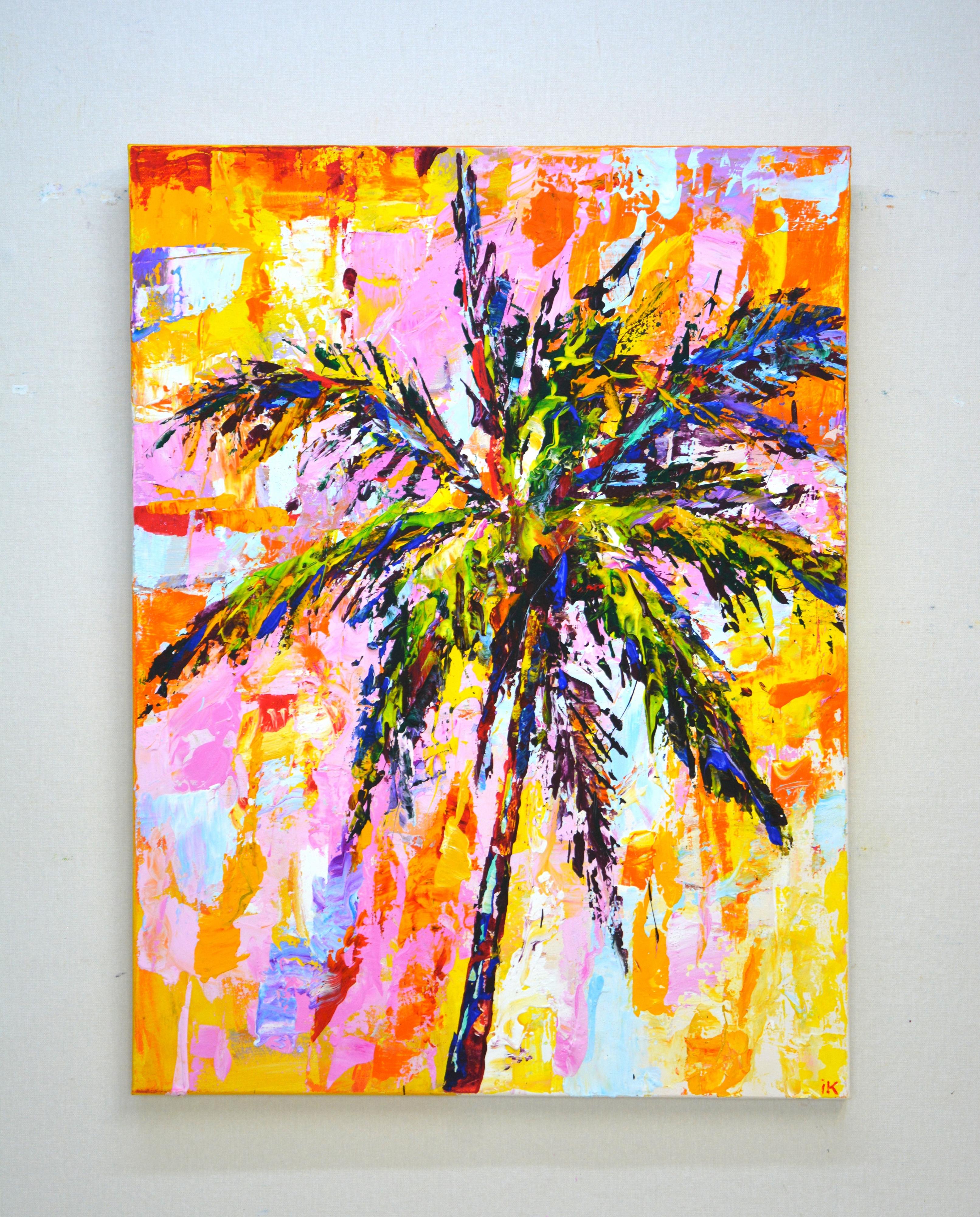 Handfläche. Die Sonne. – Painting von Iryna Kastsova