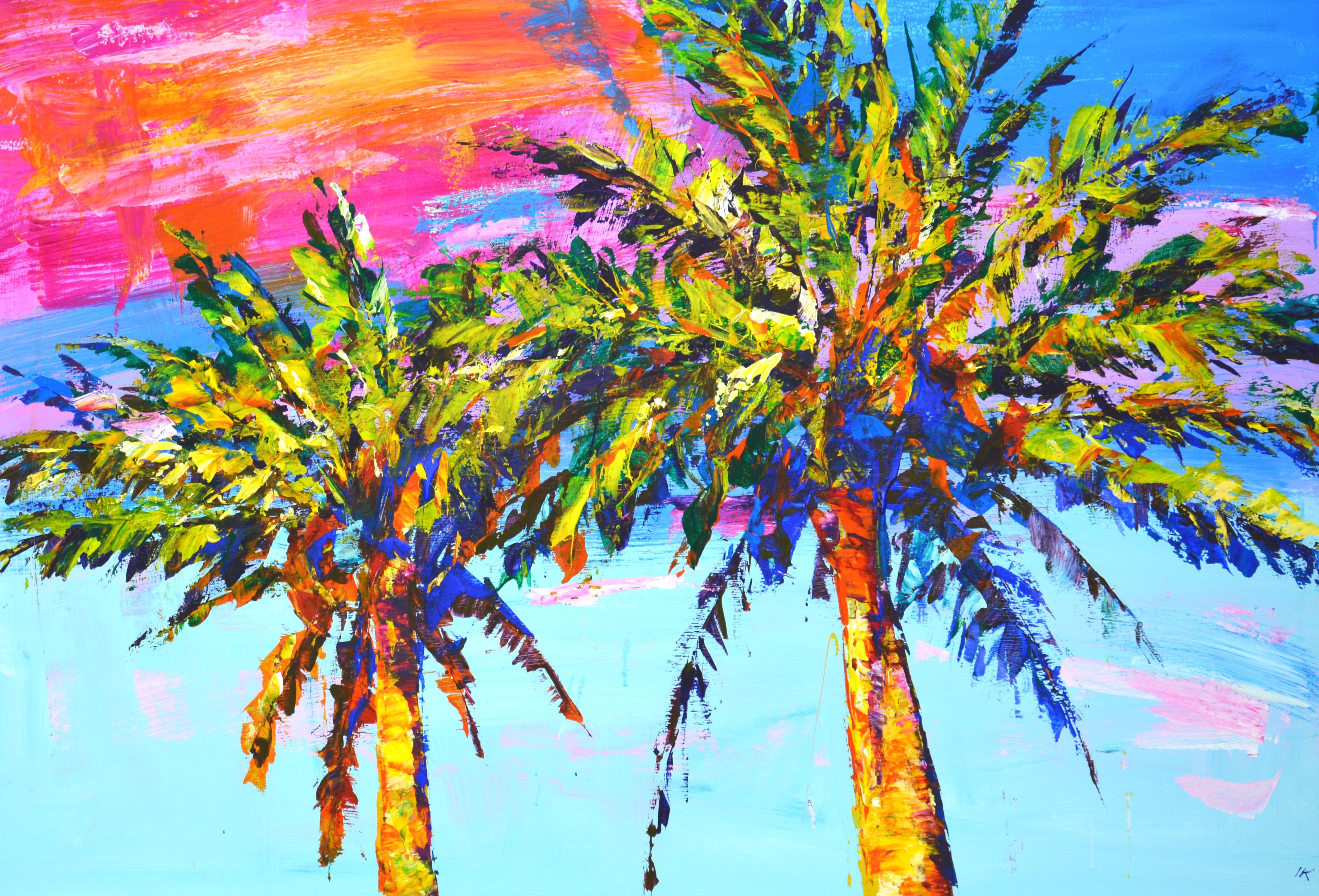 Iryna Kastsova Interior Painting - 	Palm trees 6.