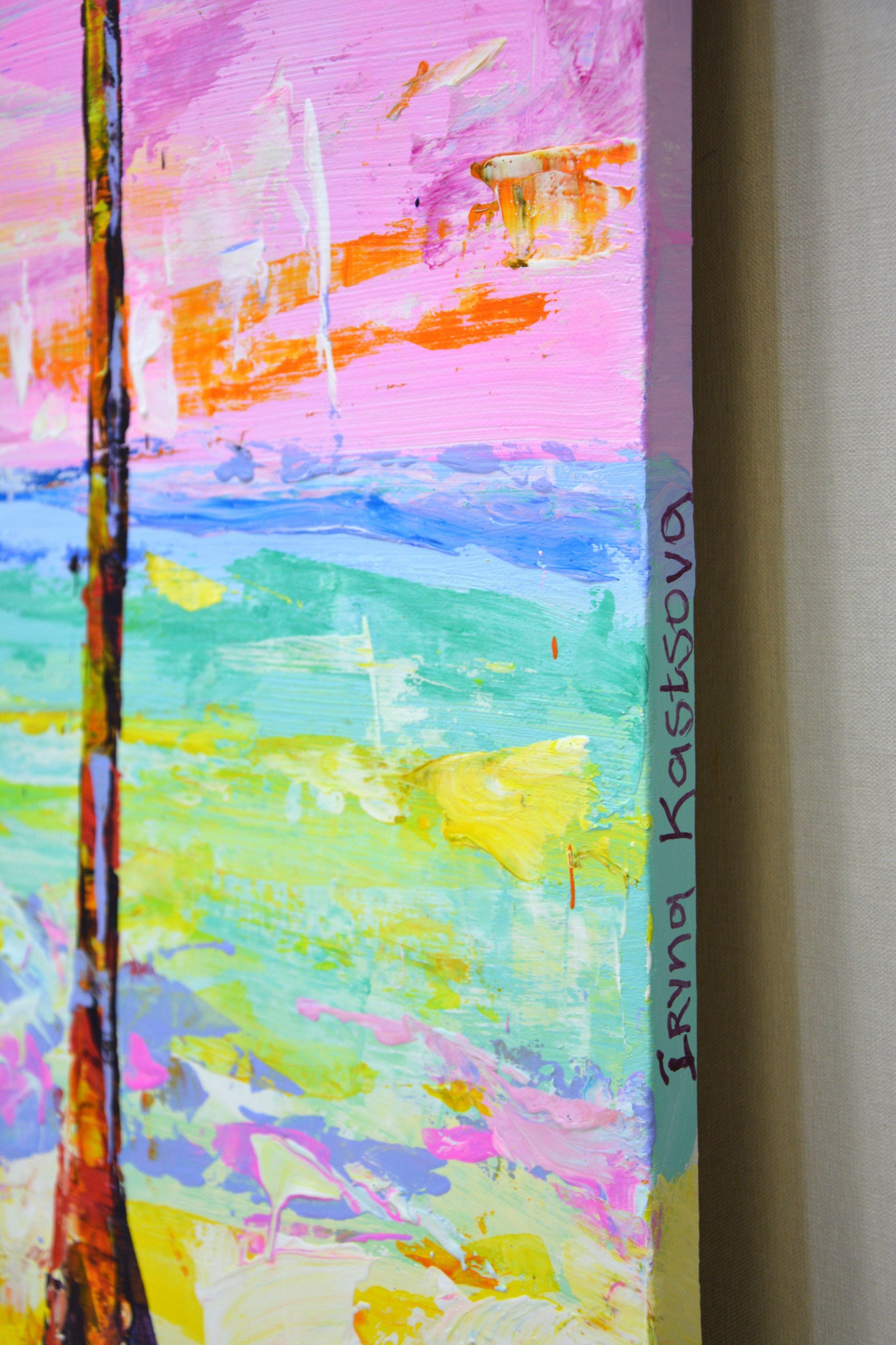 Palms. Expression., Painting, Acrylic on Canvas For Sale 2