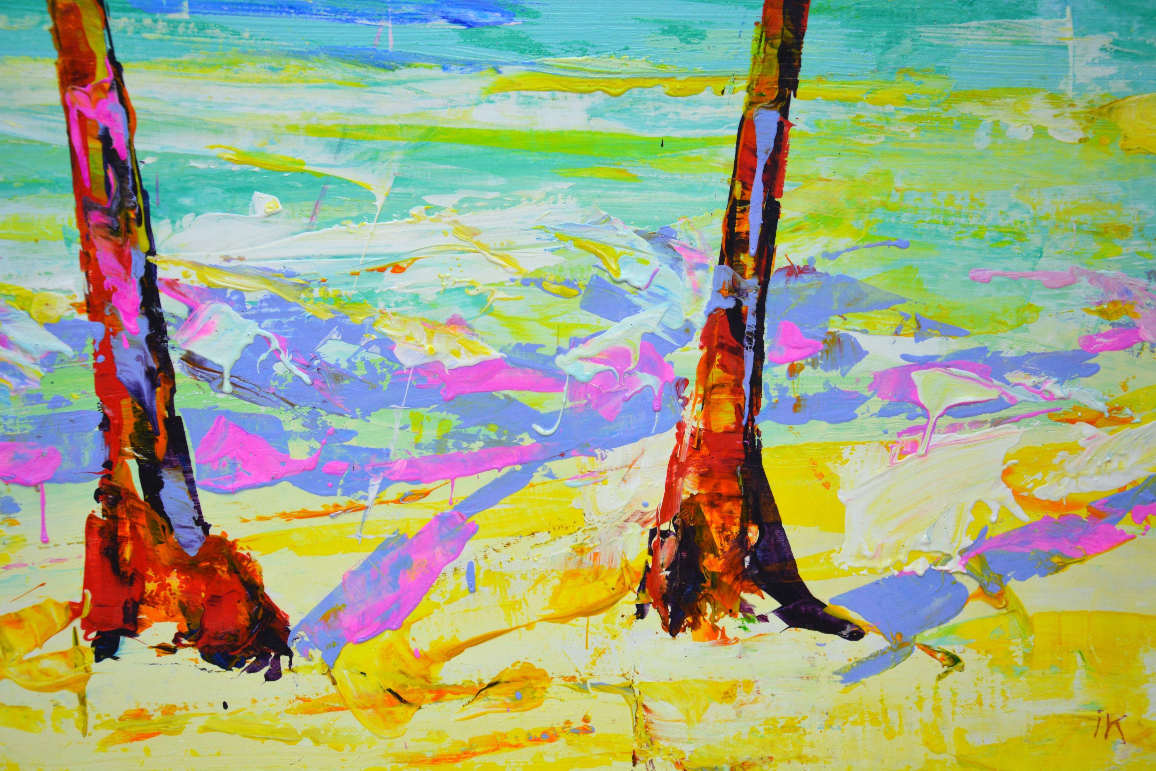 Palms. Expression., Painting, Acrylic on Canvas For Sale 4