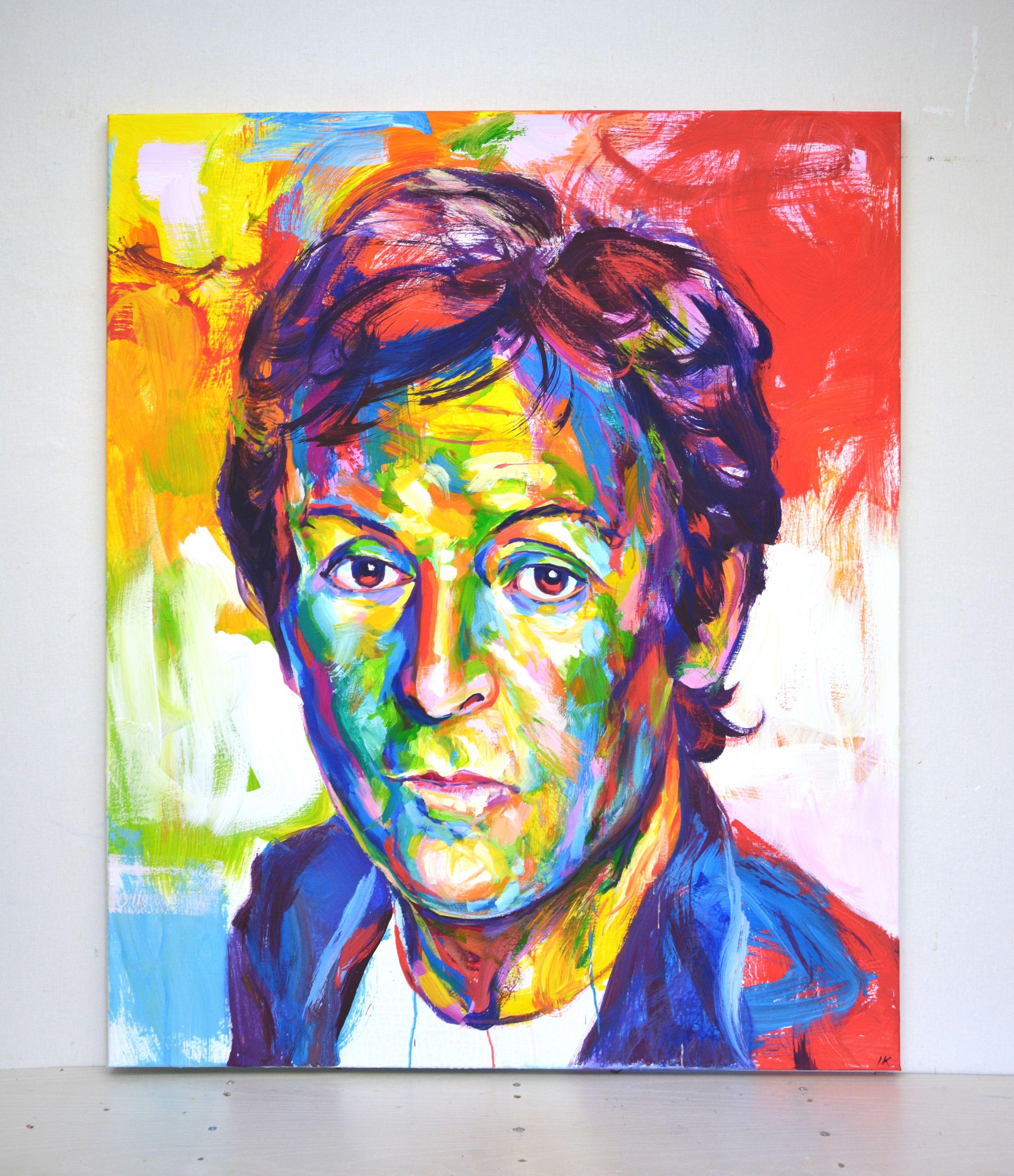 Paul McCartney, Gemälde, Acryl auf Leinwand (Pop-Art), Painting, von Iryna Kastsova