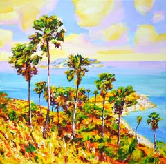 Phuket Colorful Impressionist Ocean Landscape with Palms