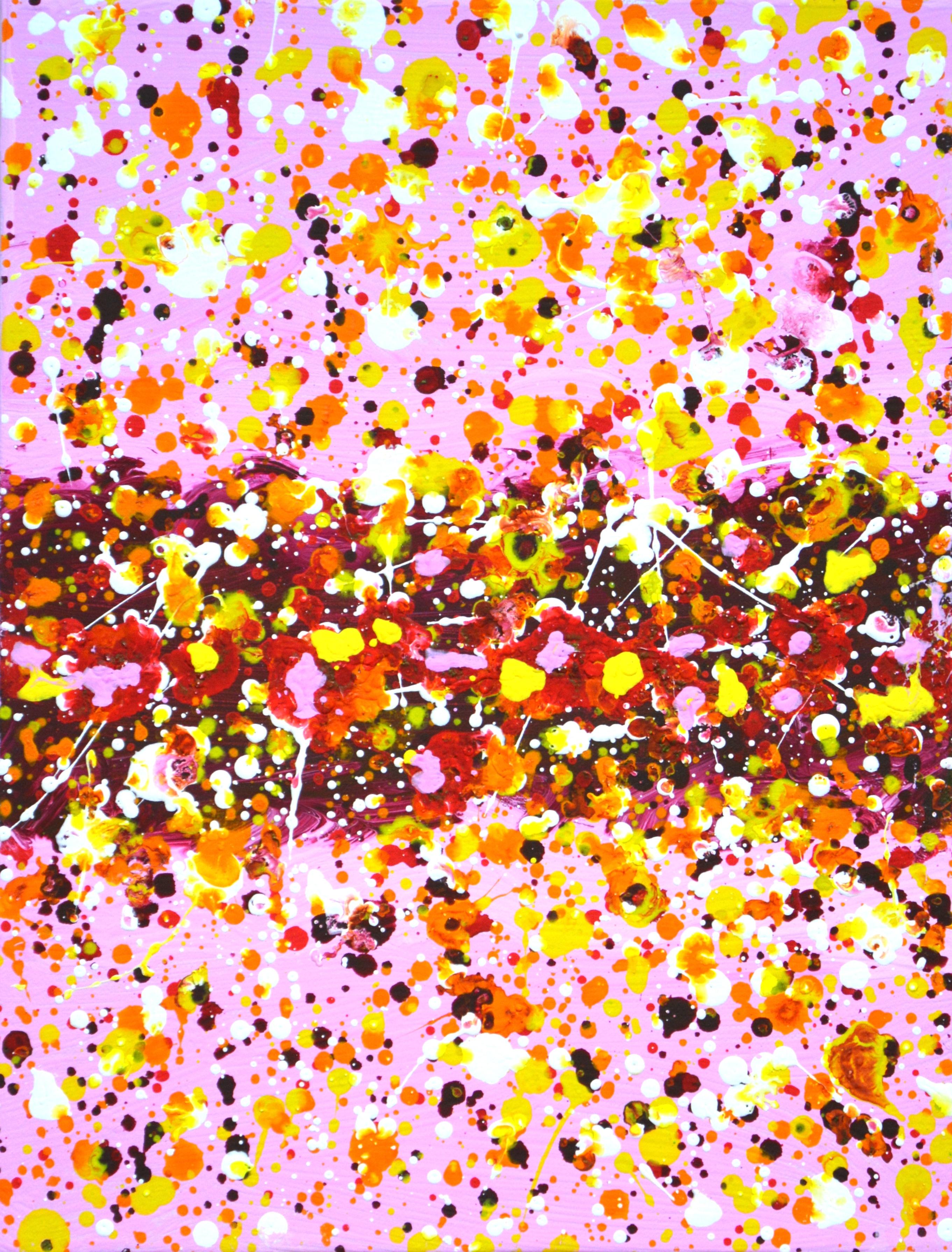 Iryna Kastsova Abstract Painting - Pink #7