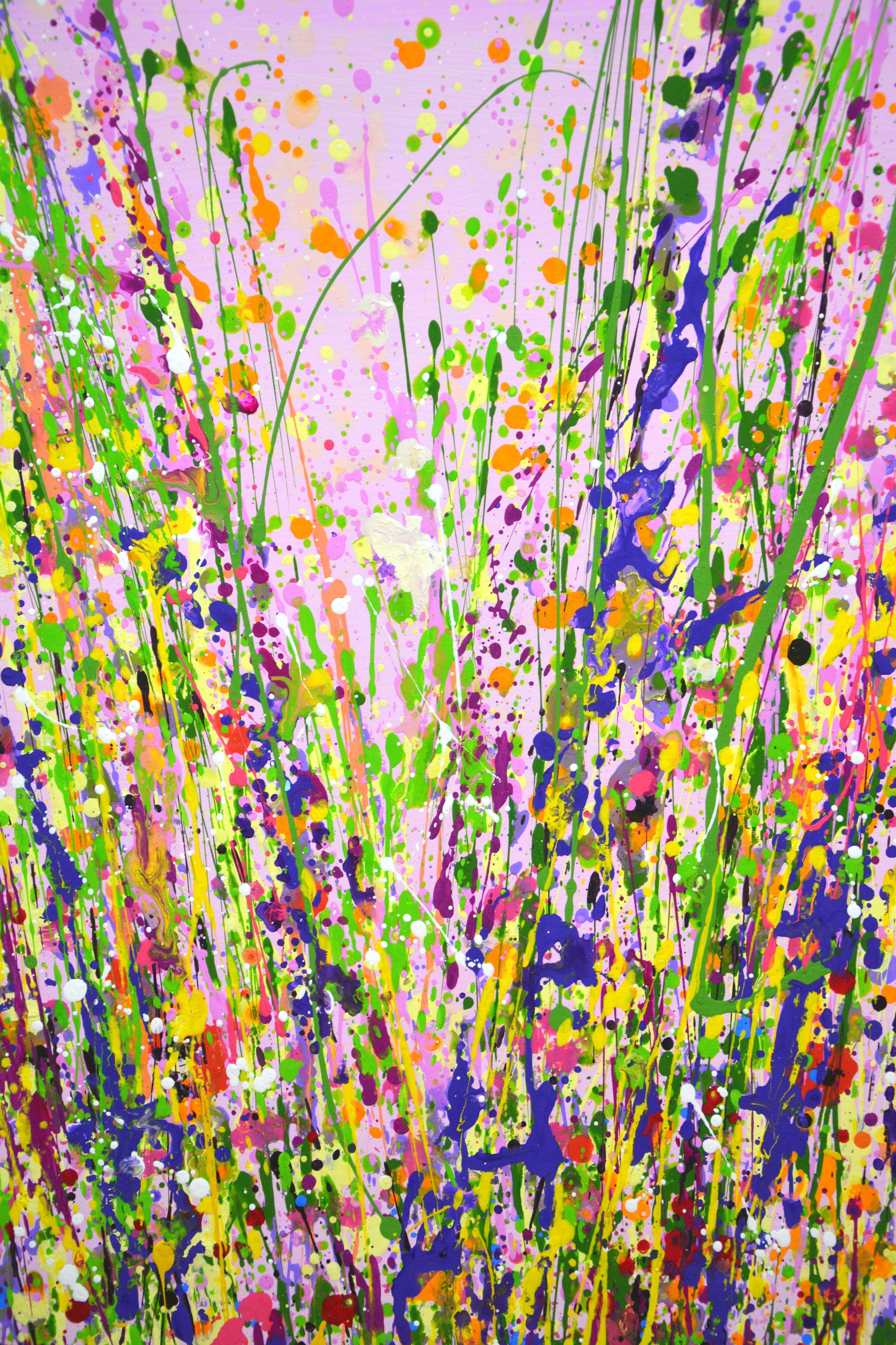Pink summer. Flowers., Painting, Acrylic on Canvas 2