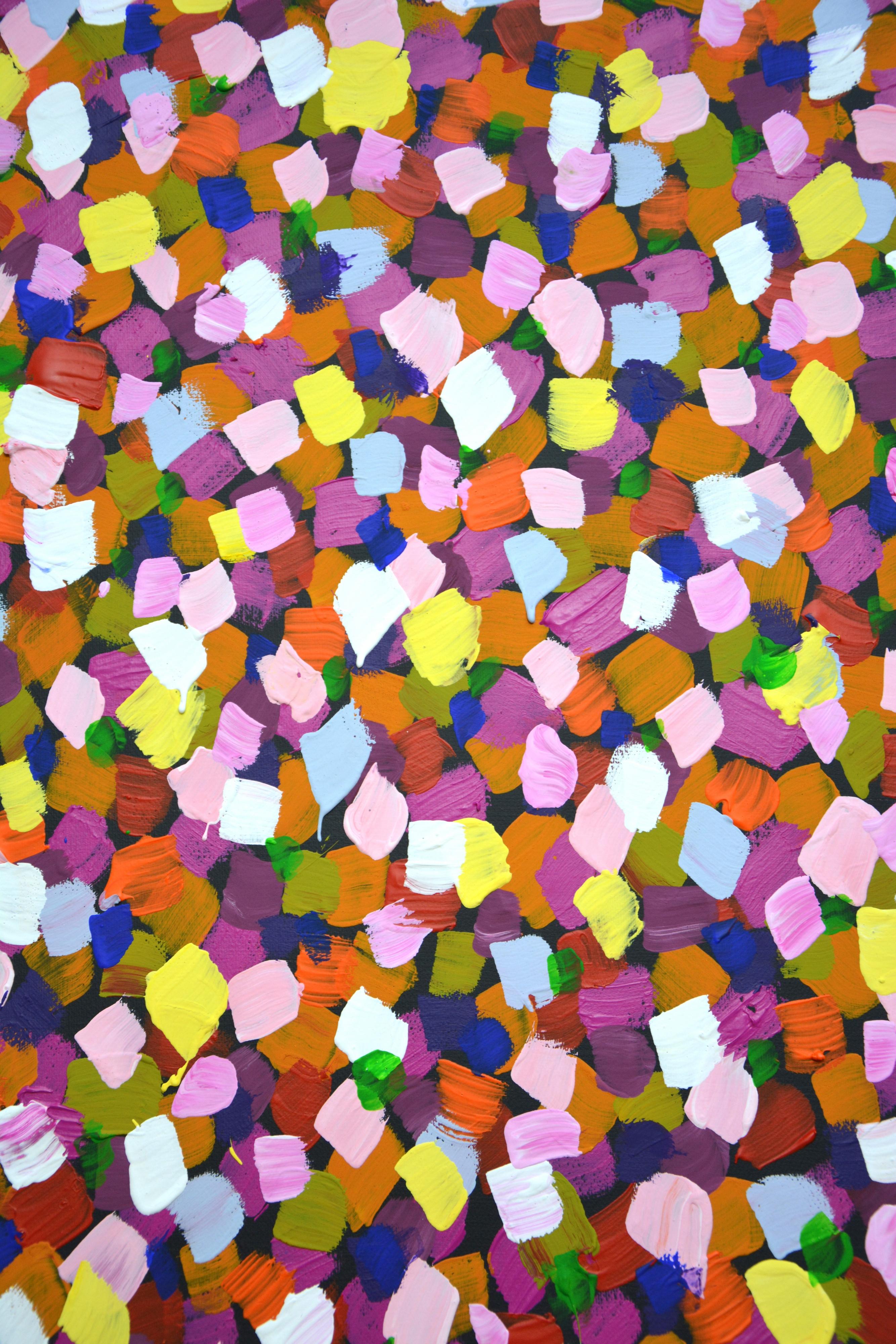 Puntinismo 6. - Abstract Painting Rosa di Iryna Kastsova