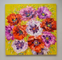 Poppie, Gemälde, Öl auf Leinwand