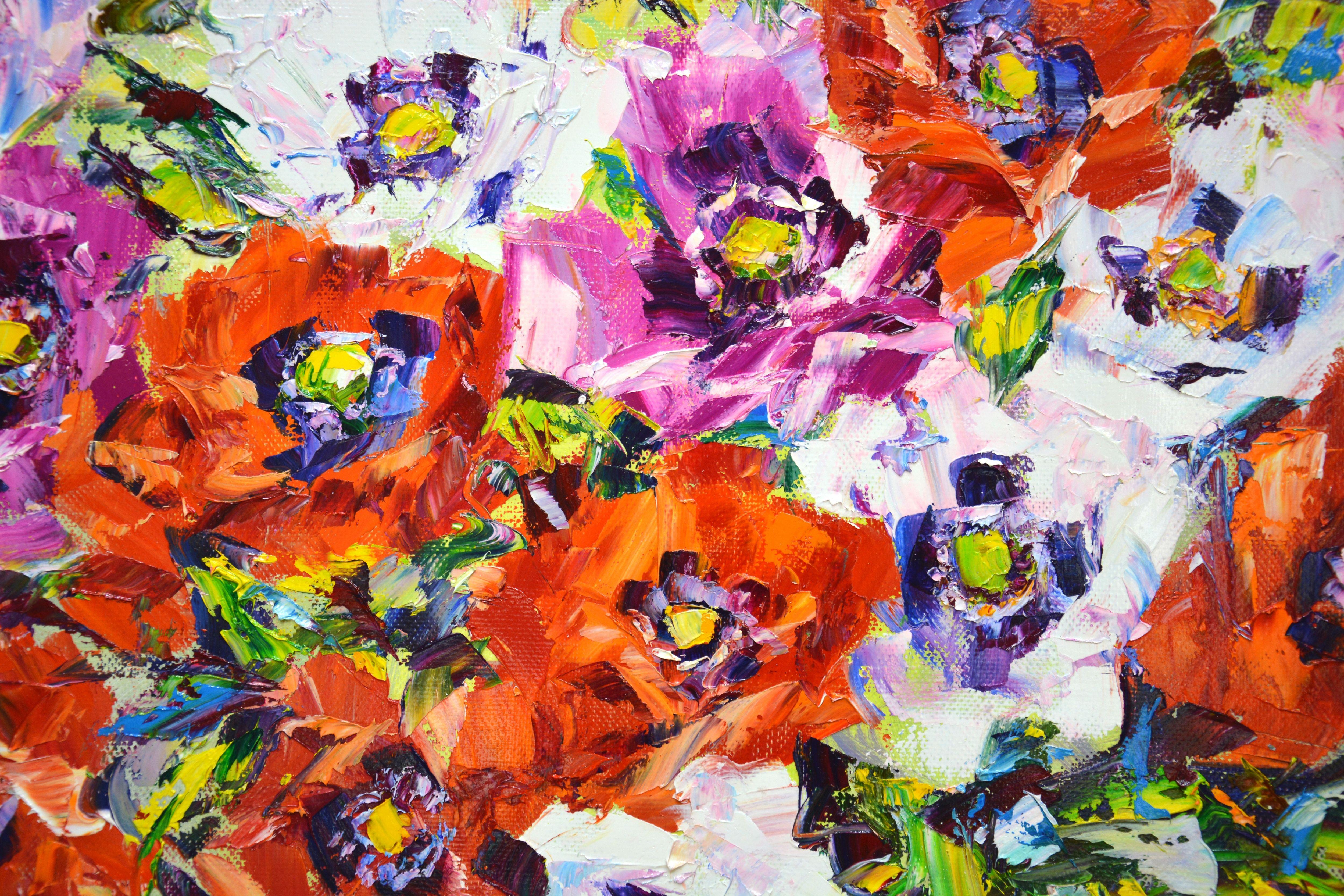 amapolas, Pintura, Óleo sobre lienzo en venta 1