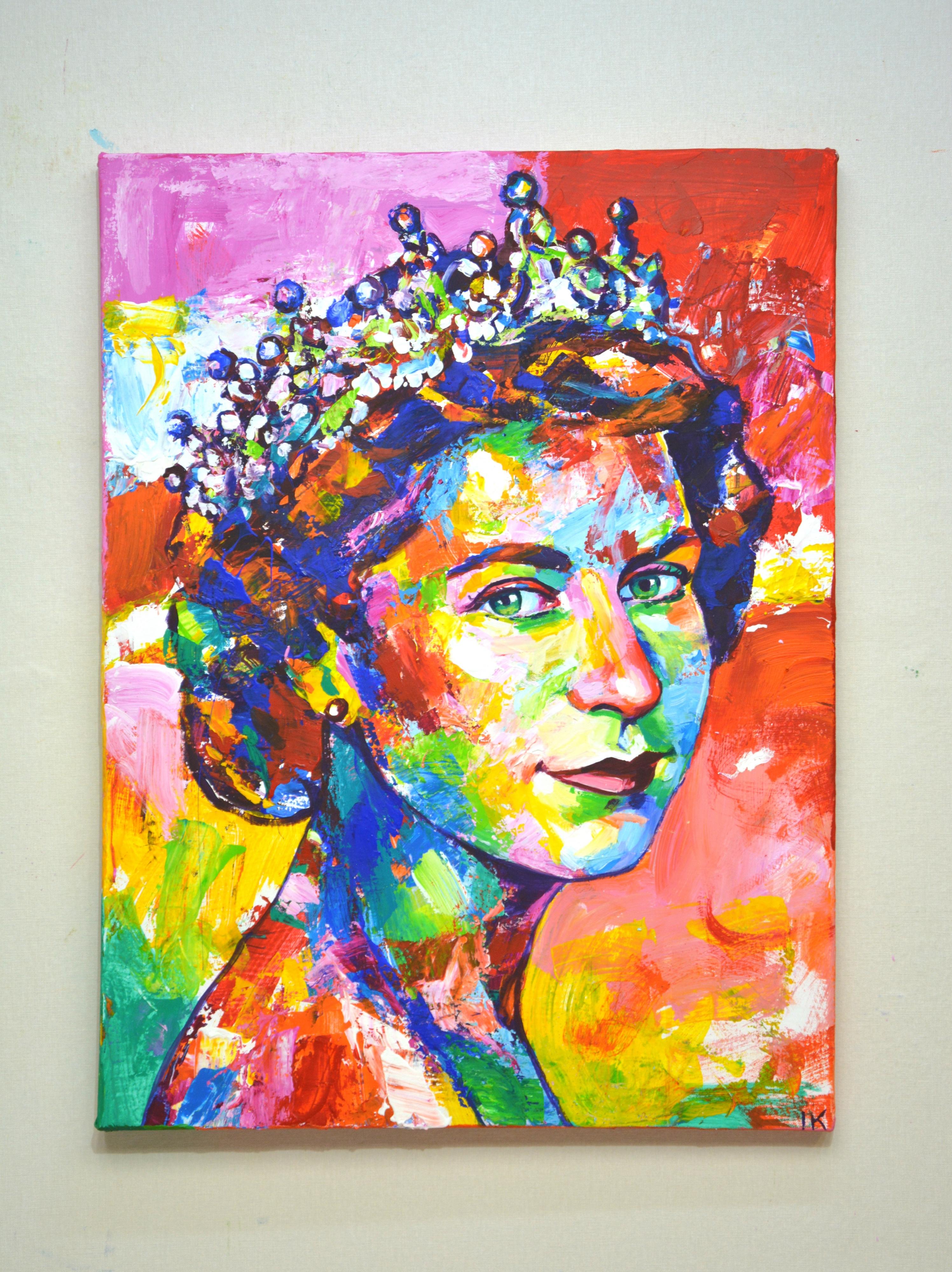 Königin Elisabeth II. – Painting von Iryna Kastsova