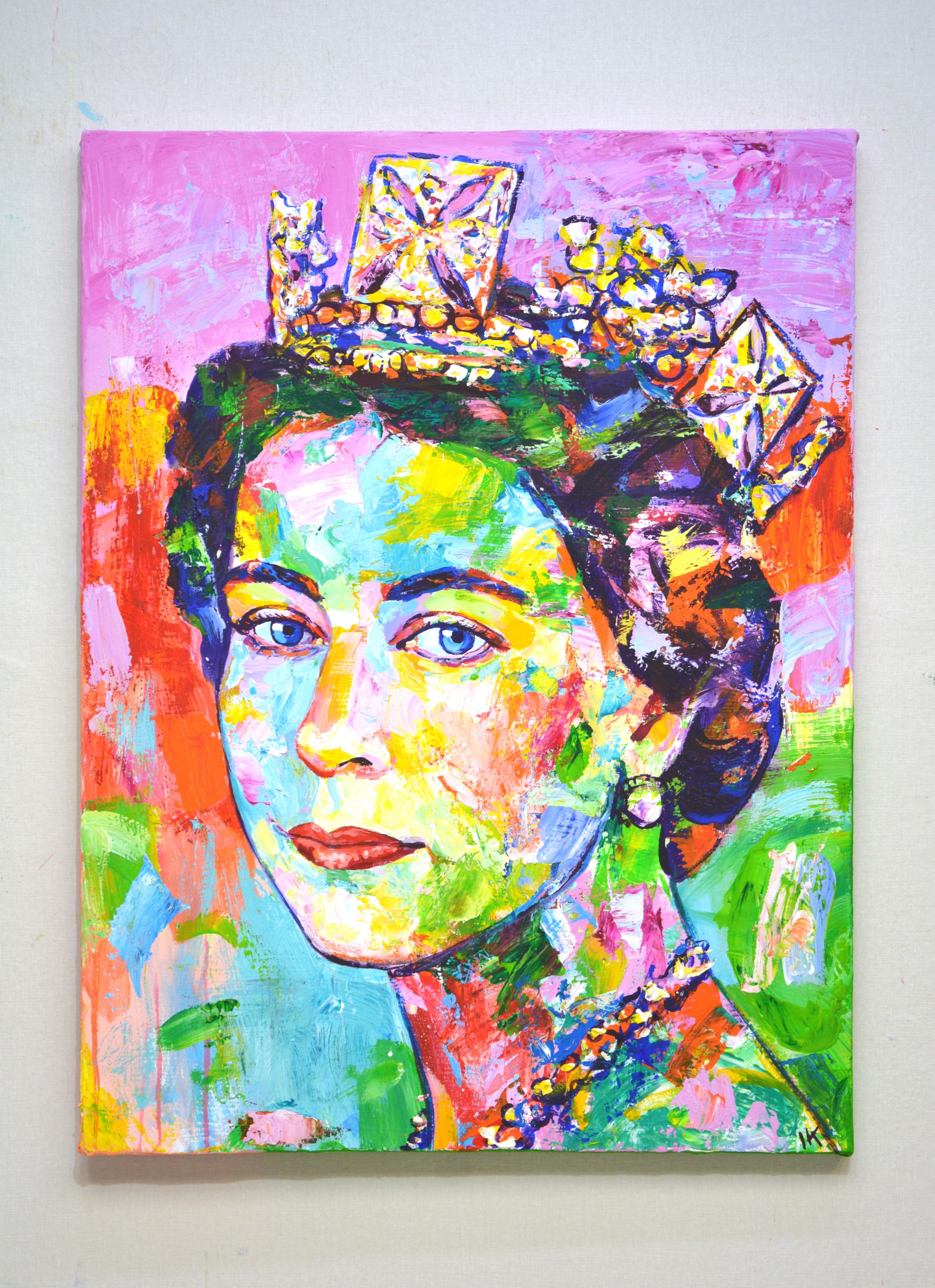 Königin Elisabeth II. – Painting von Iryna Kastsova