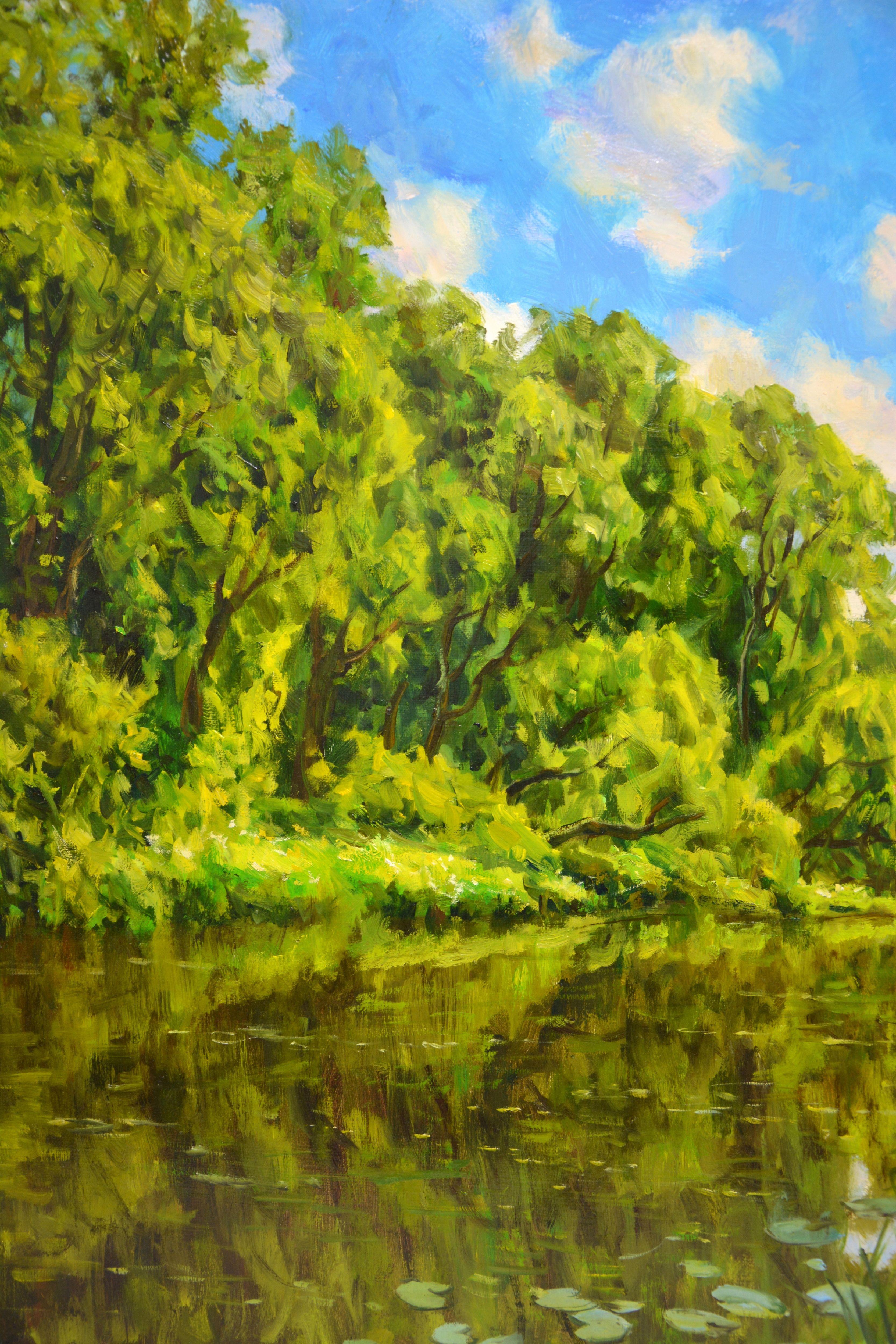 Quiet river, Painting, Oil on Canvas For Sale 2