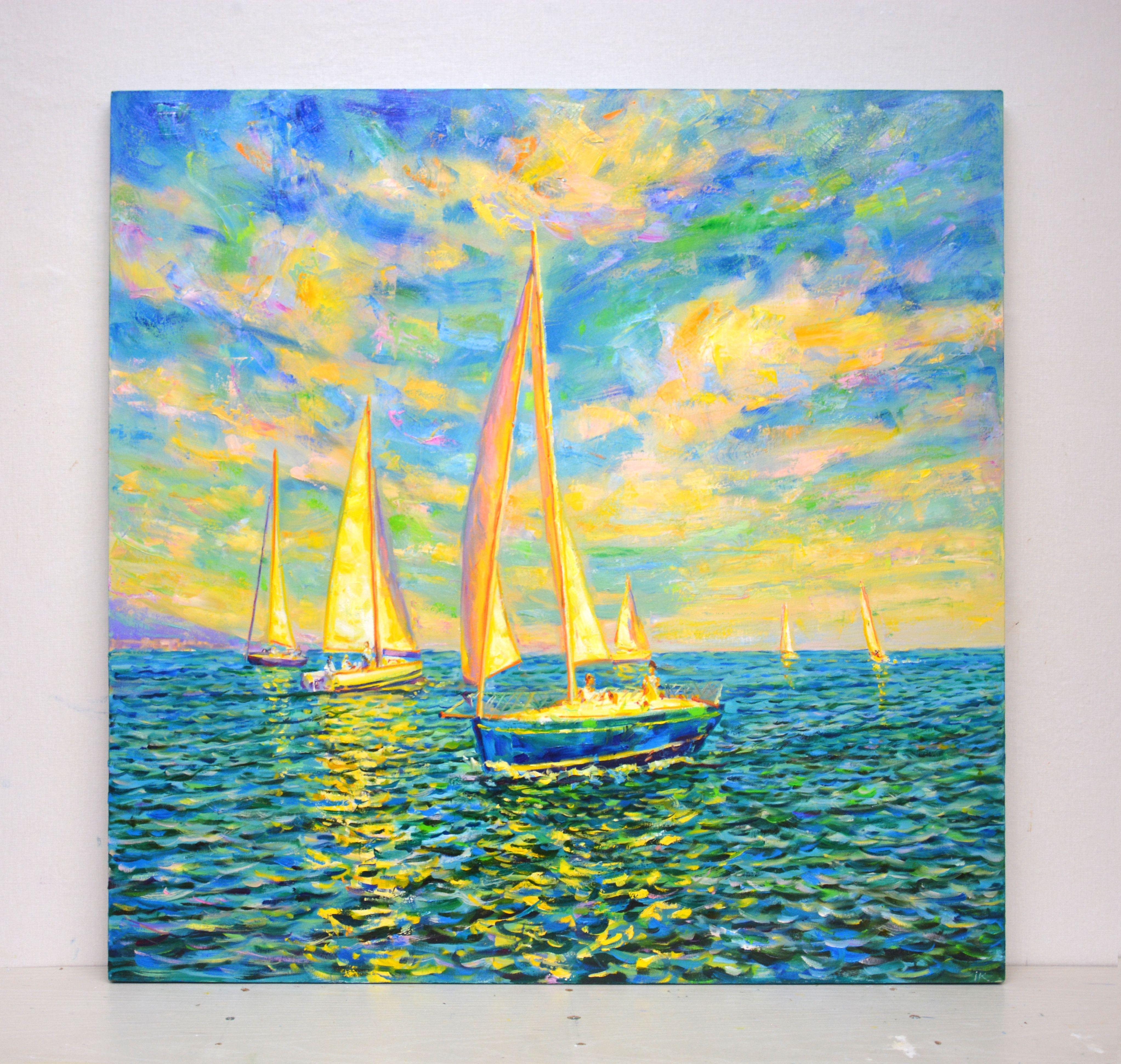 Regatta 19., Painting, Oil on Canvas For Sale 1