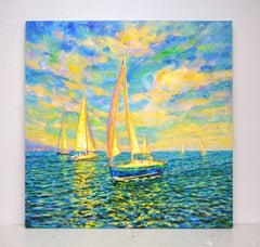 Regatta 19., Painting, Oil on Canvas