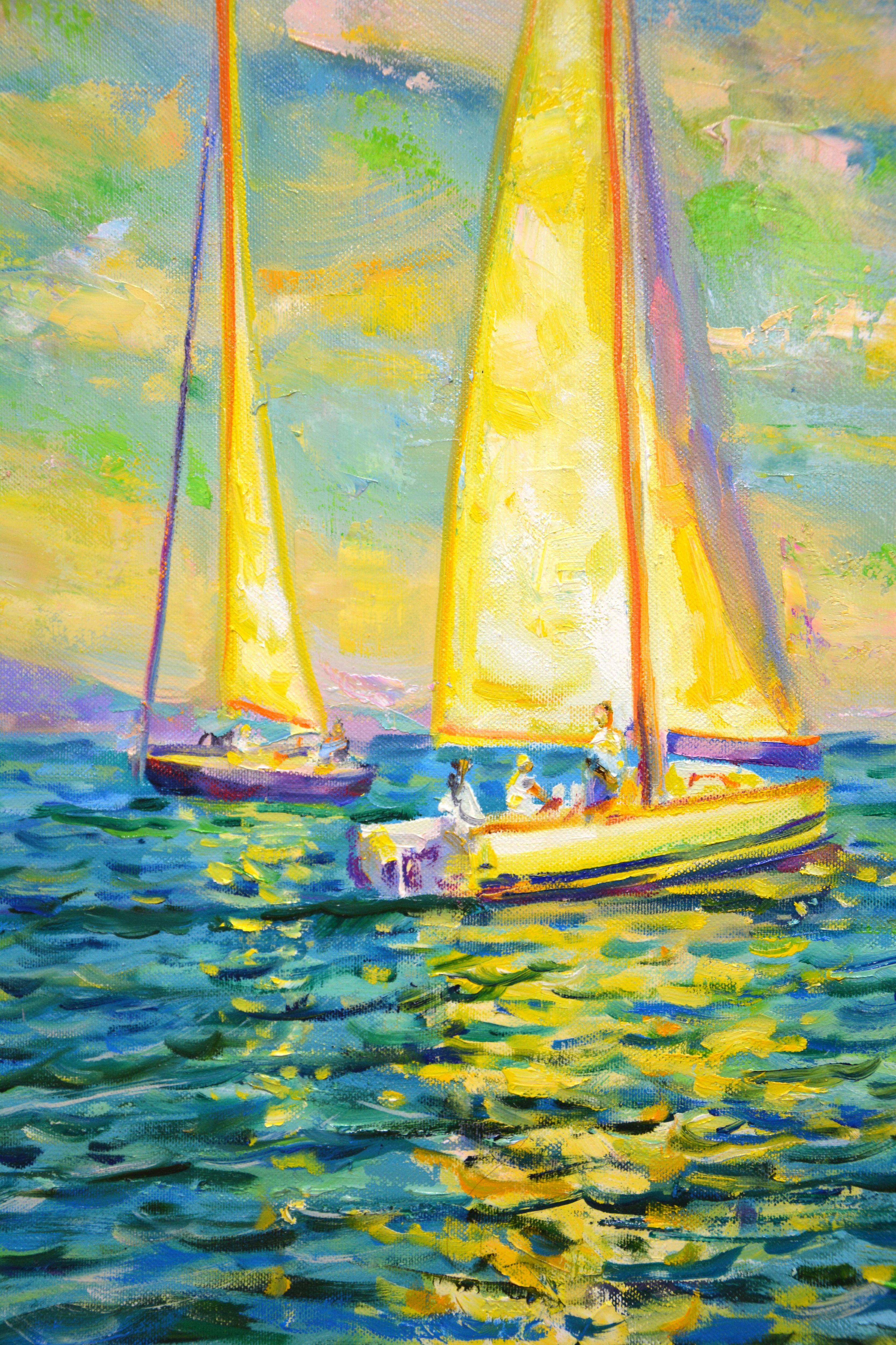 Regatta 19., Painting, Oil on Canvas For Sale 2