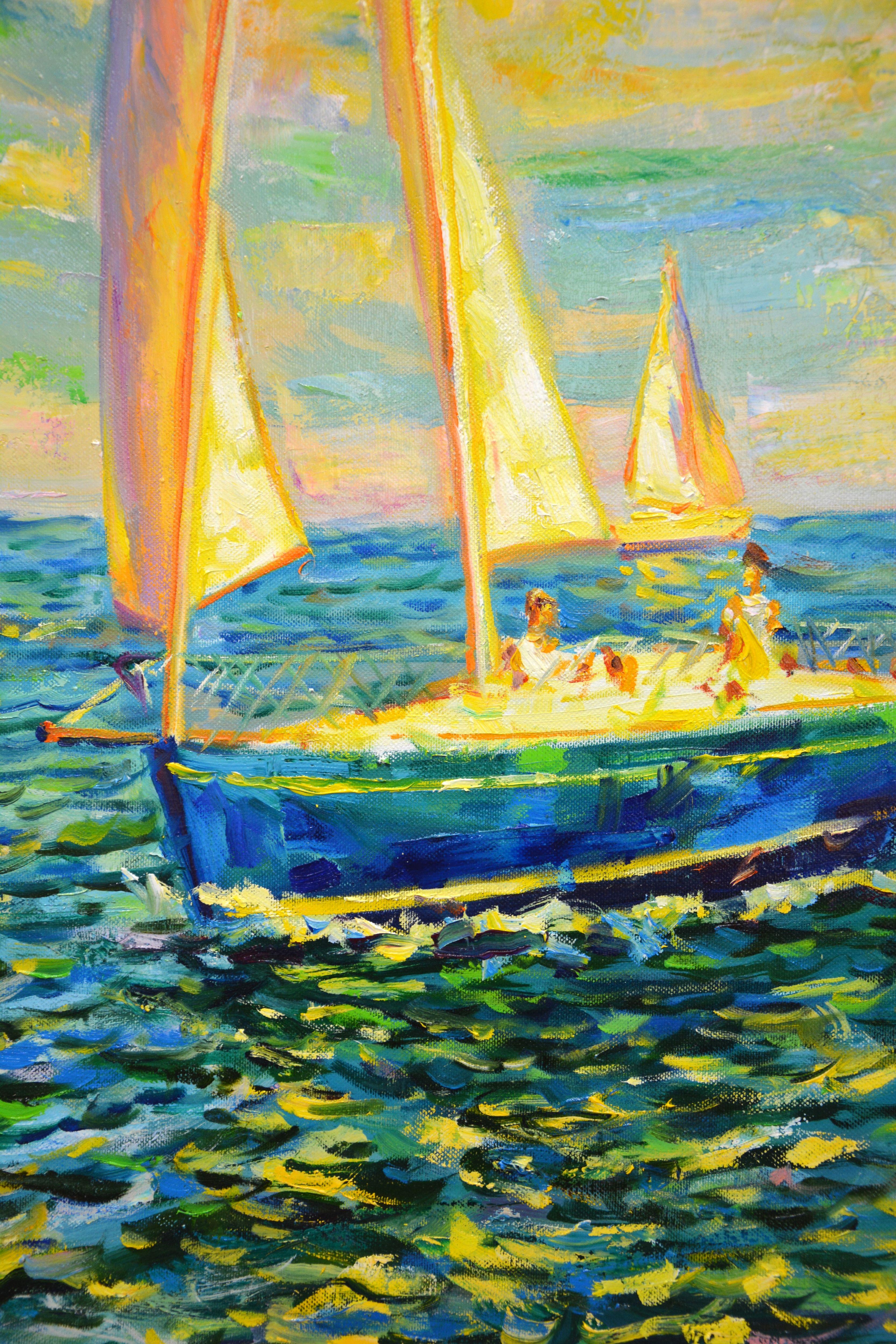 Regatta 19., Painting, Oil on Canvas For Sale 3