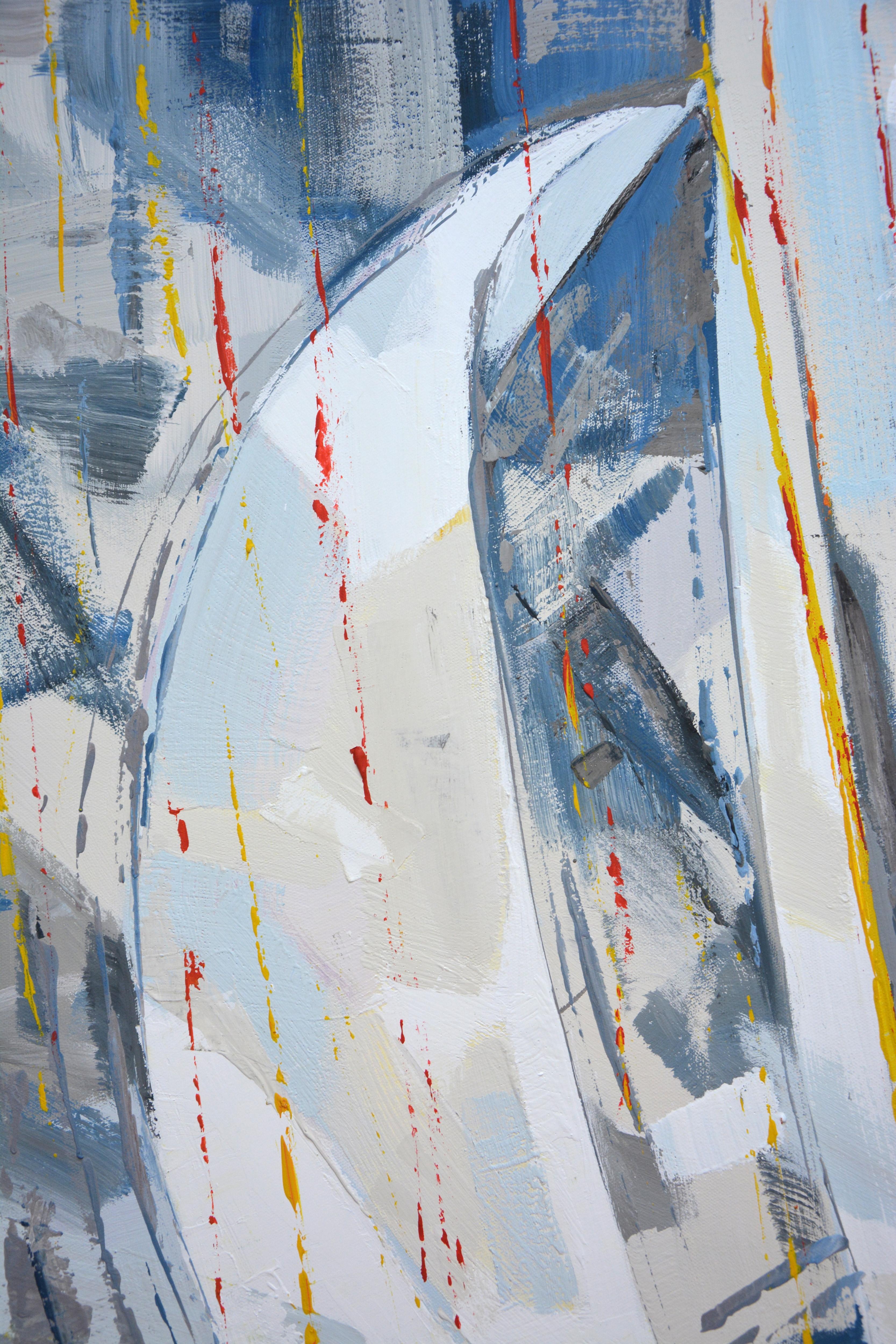 Regatta 37 Original Interieur Acrylic Painting For Sale 1