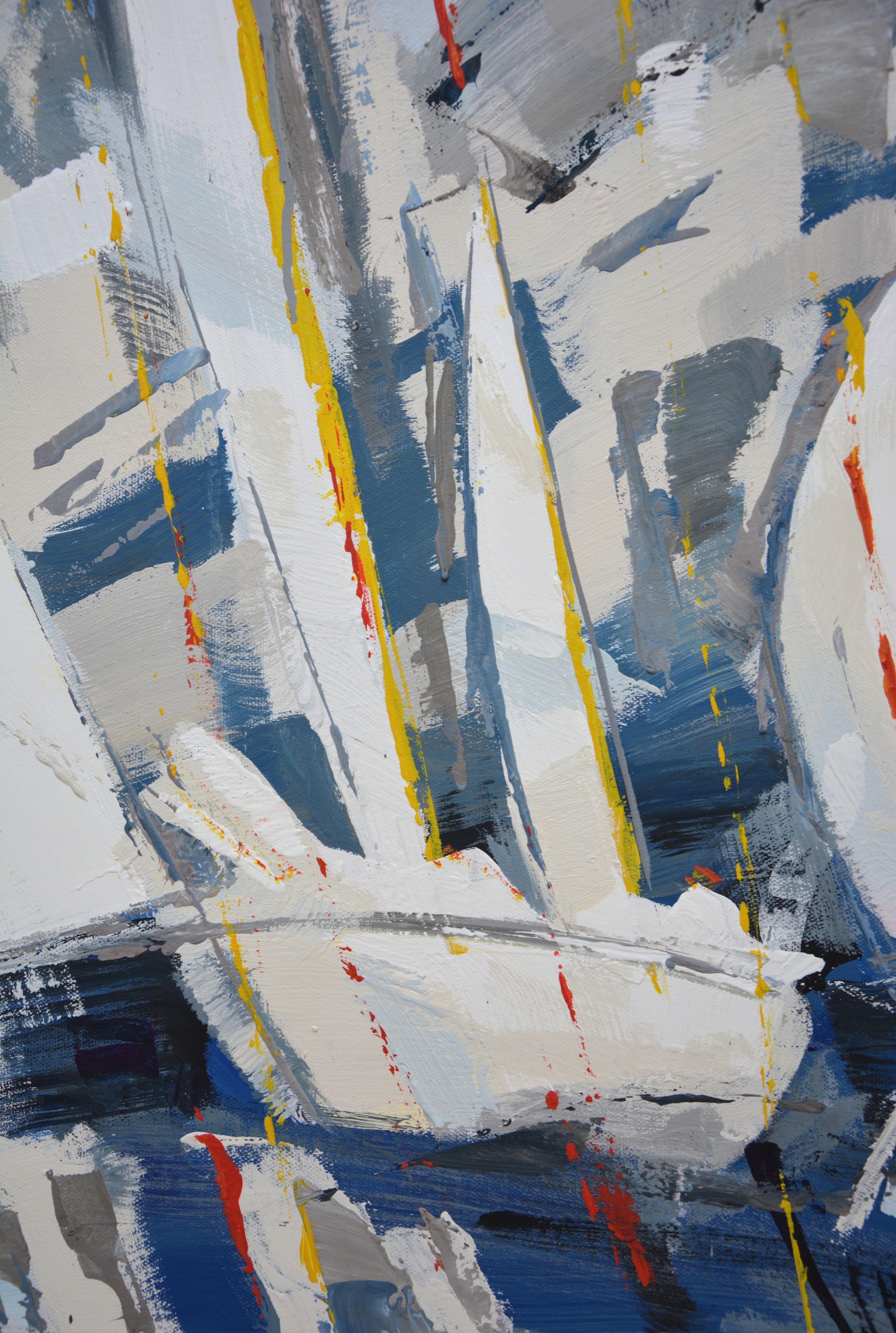 Regatta 37, Painting, Acrylic on Canvas For Sale 3