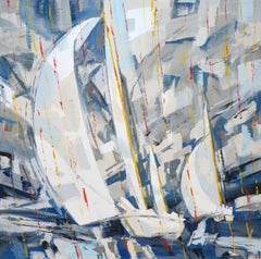 Regatta 37, Peinture, Acrylique sur Toile