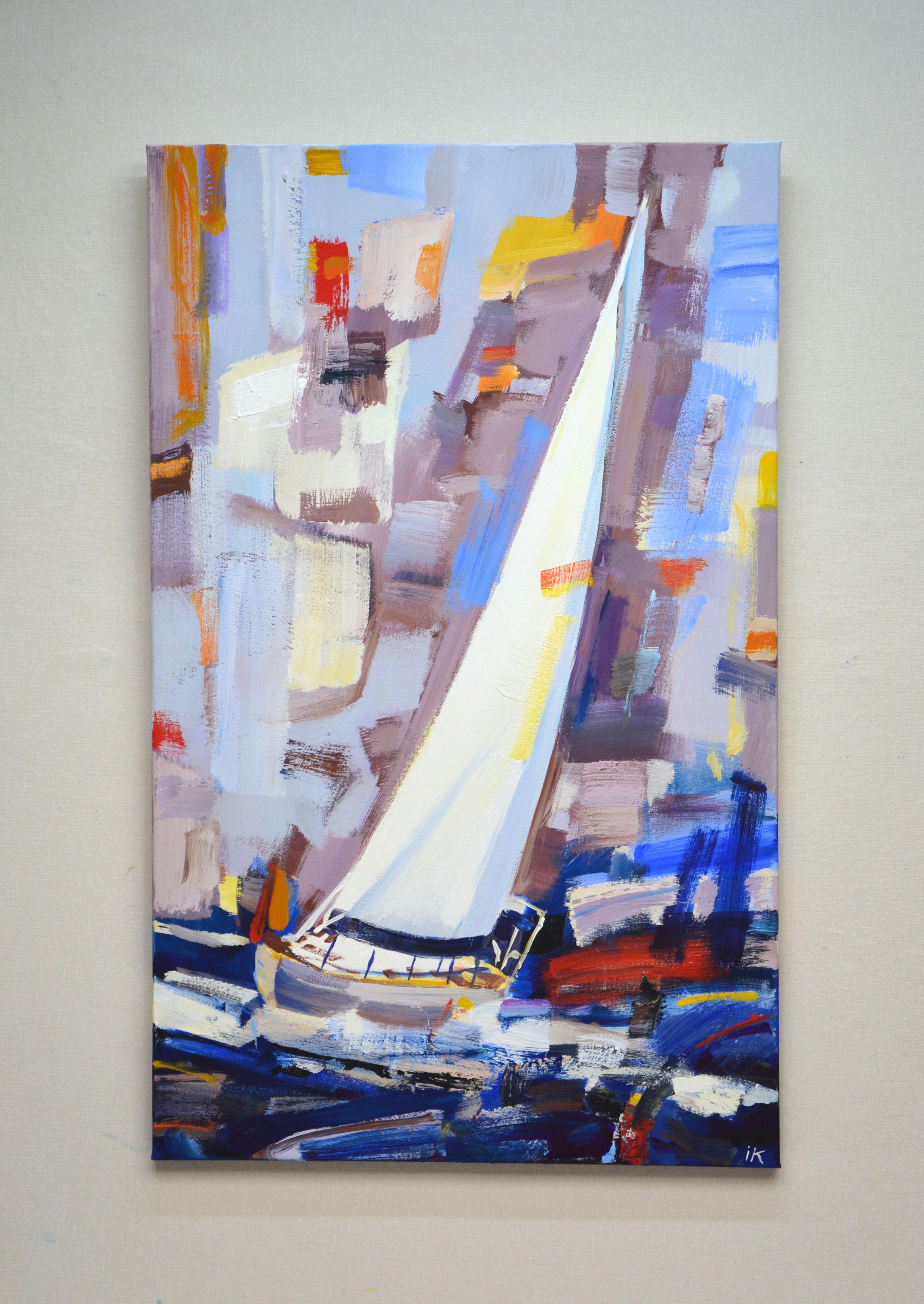 Sailboat 8., Painting, Acrylic on Canvas For Sale 1