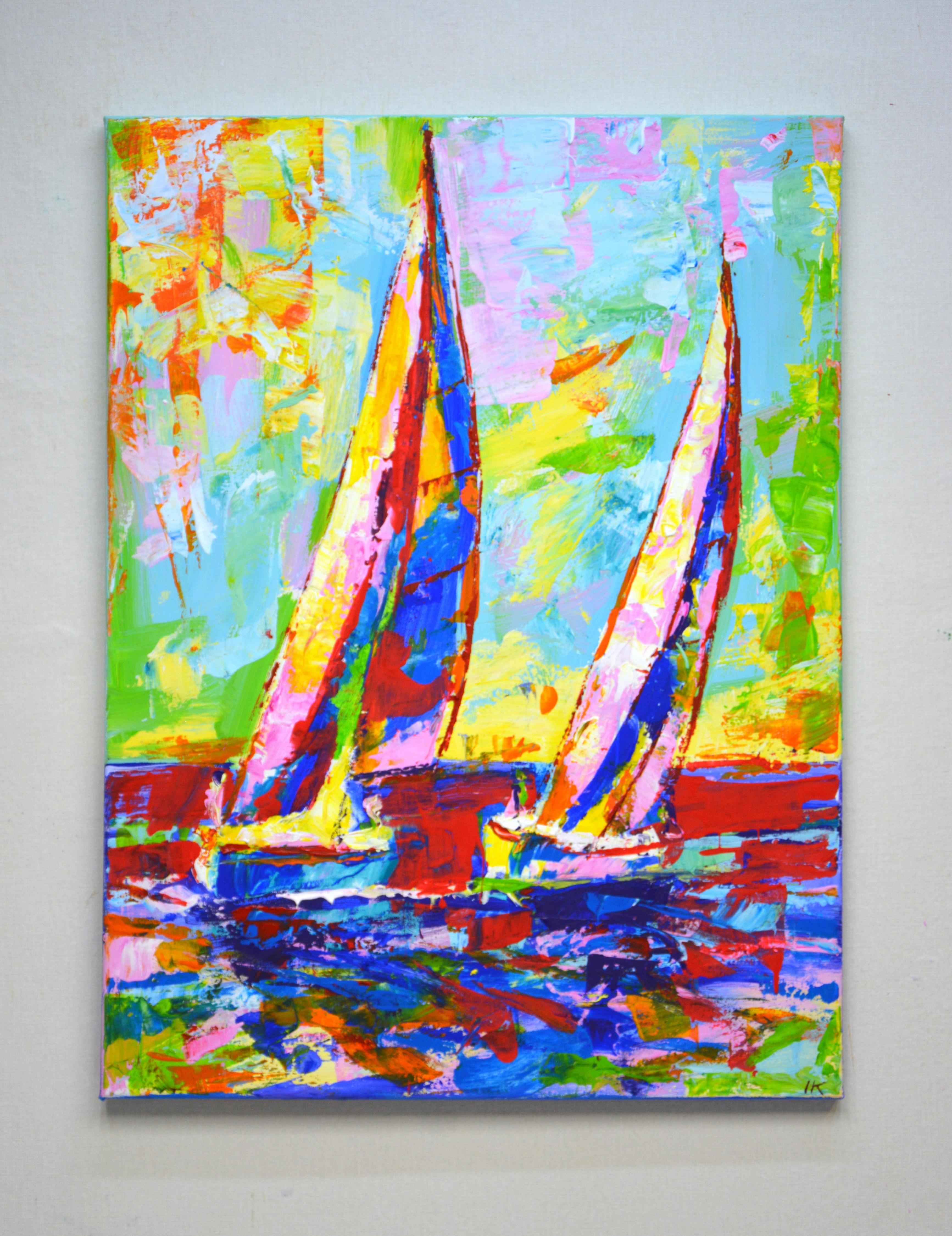 Voiliers 2. - Painting de Iryna Kastsova