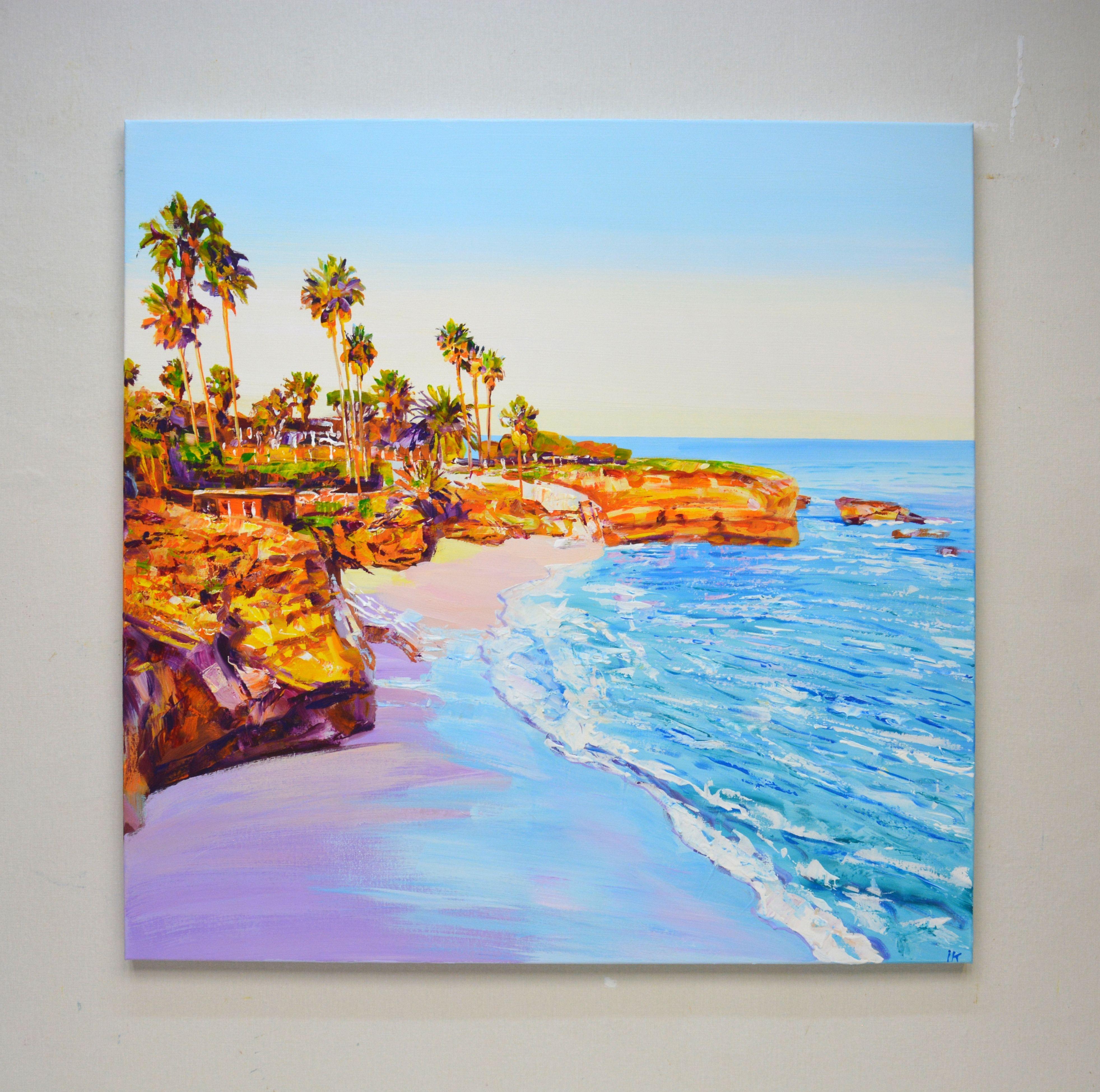 San Diego Beach (California), Painting, Acrylic on Canvas For Sale 1