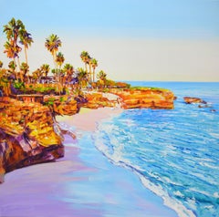 San Diego Beach (California), Painting, Acrylic on Canvas