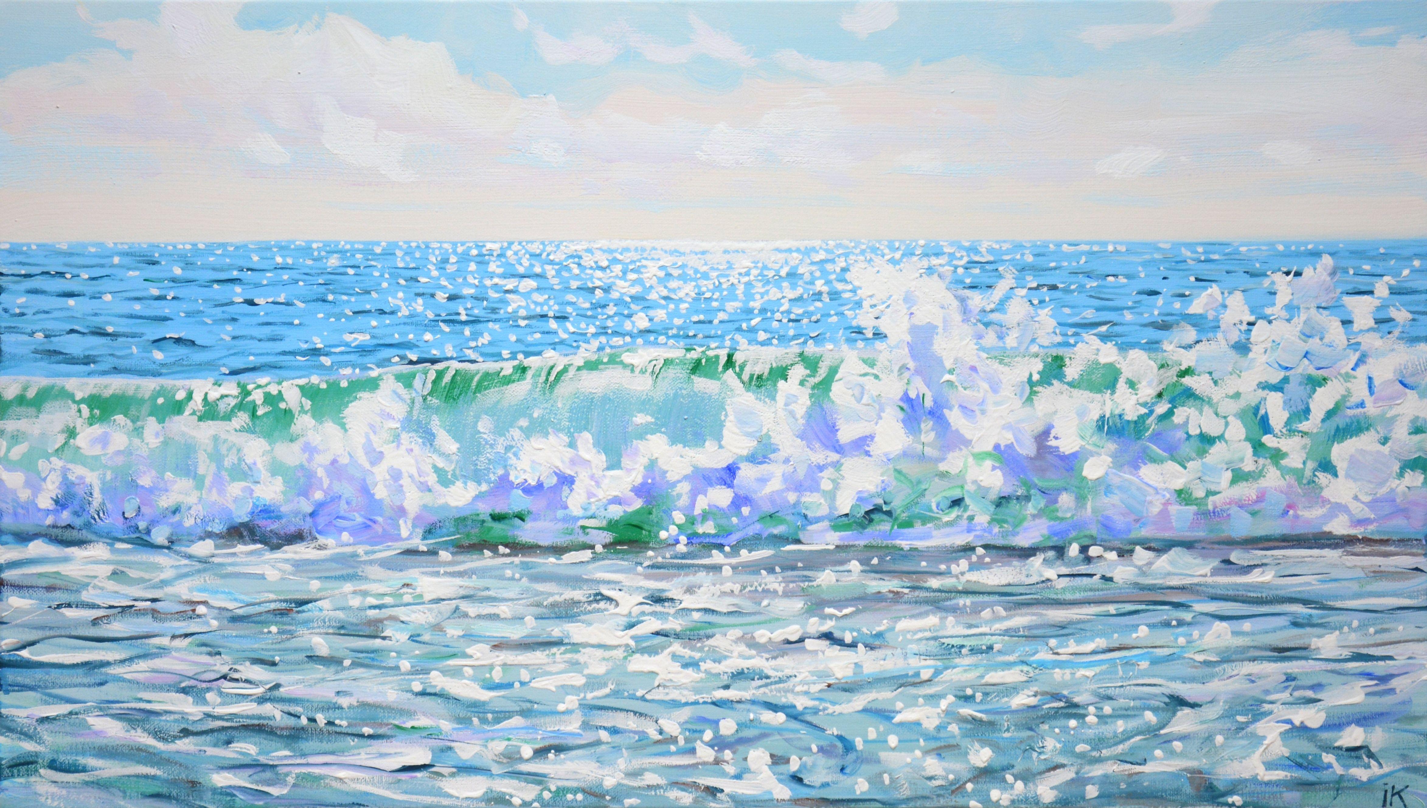 Bliss des mers, peinture, acrylique sur toile - Painting de Iryna Kastsova