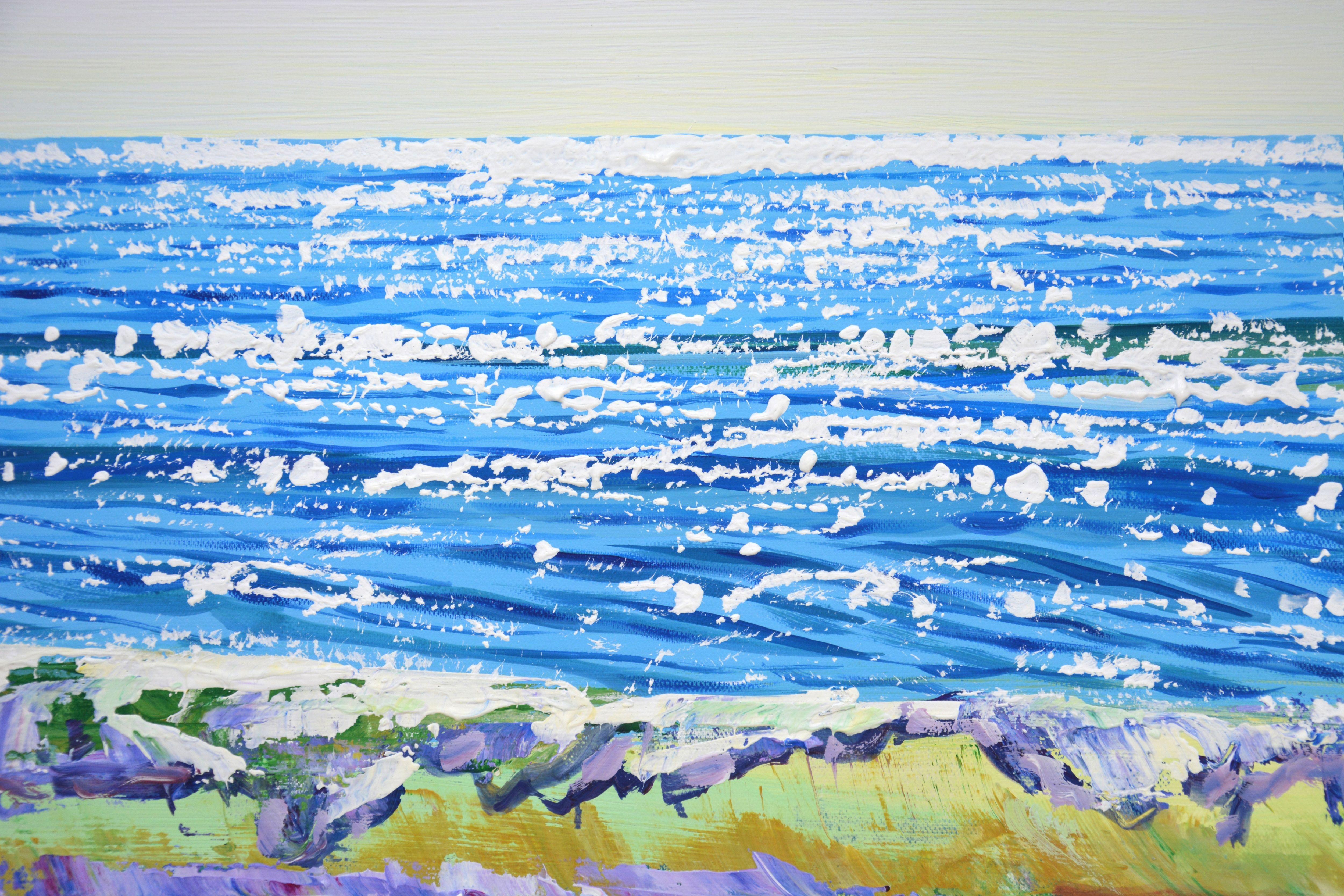 Sea. Glare. Beach., Painting, Acrylic on Canvas For Sale 2