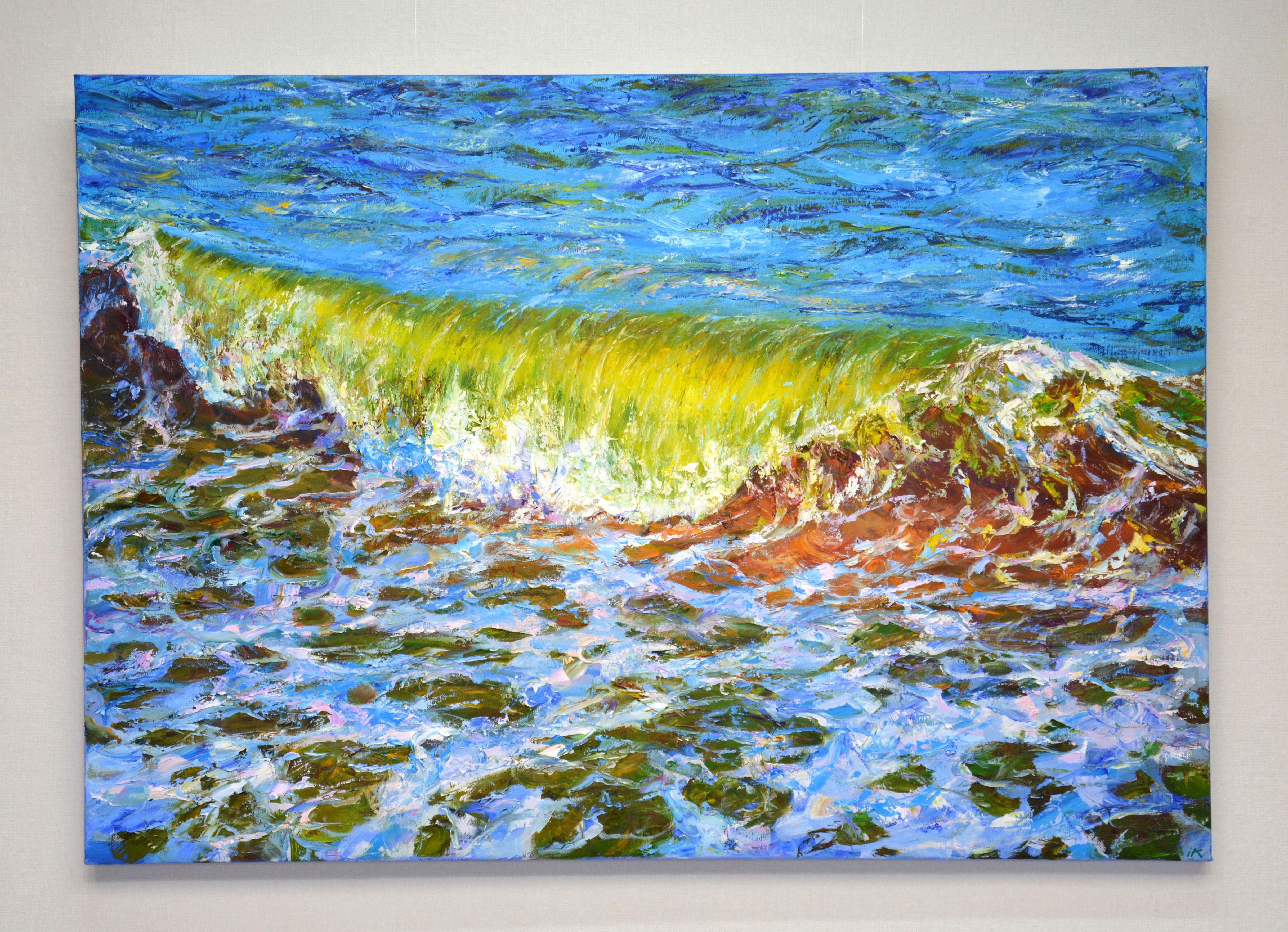 Sea-green, Painting, Oil on Canvas For Sale 1