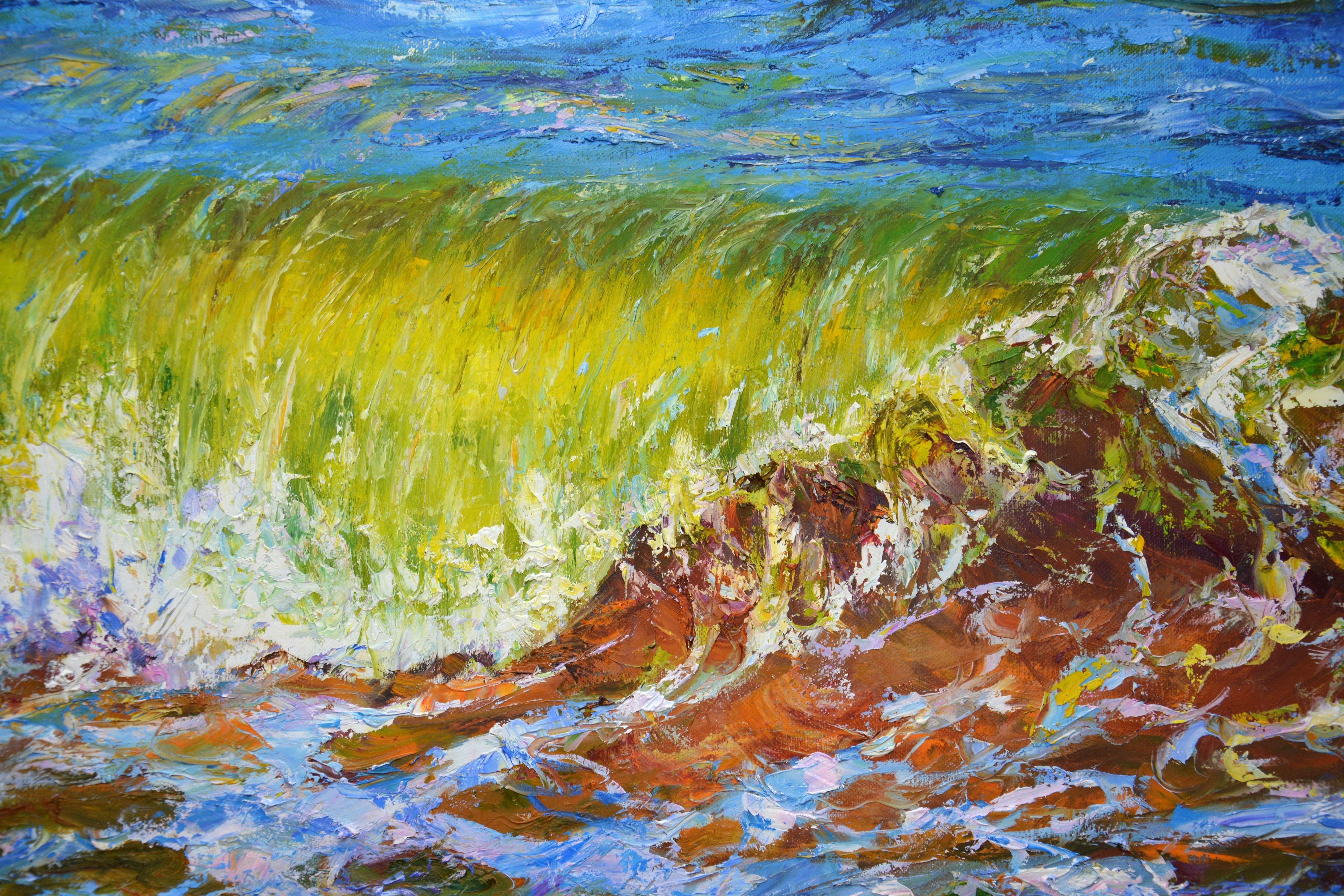 Sea-green, Painting, Oil on Canvas For Sale 2