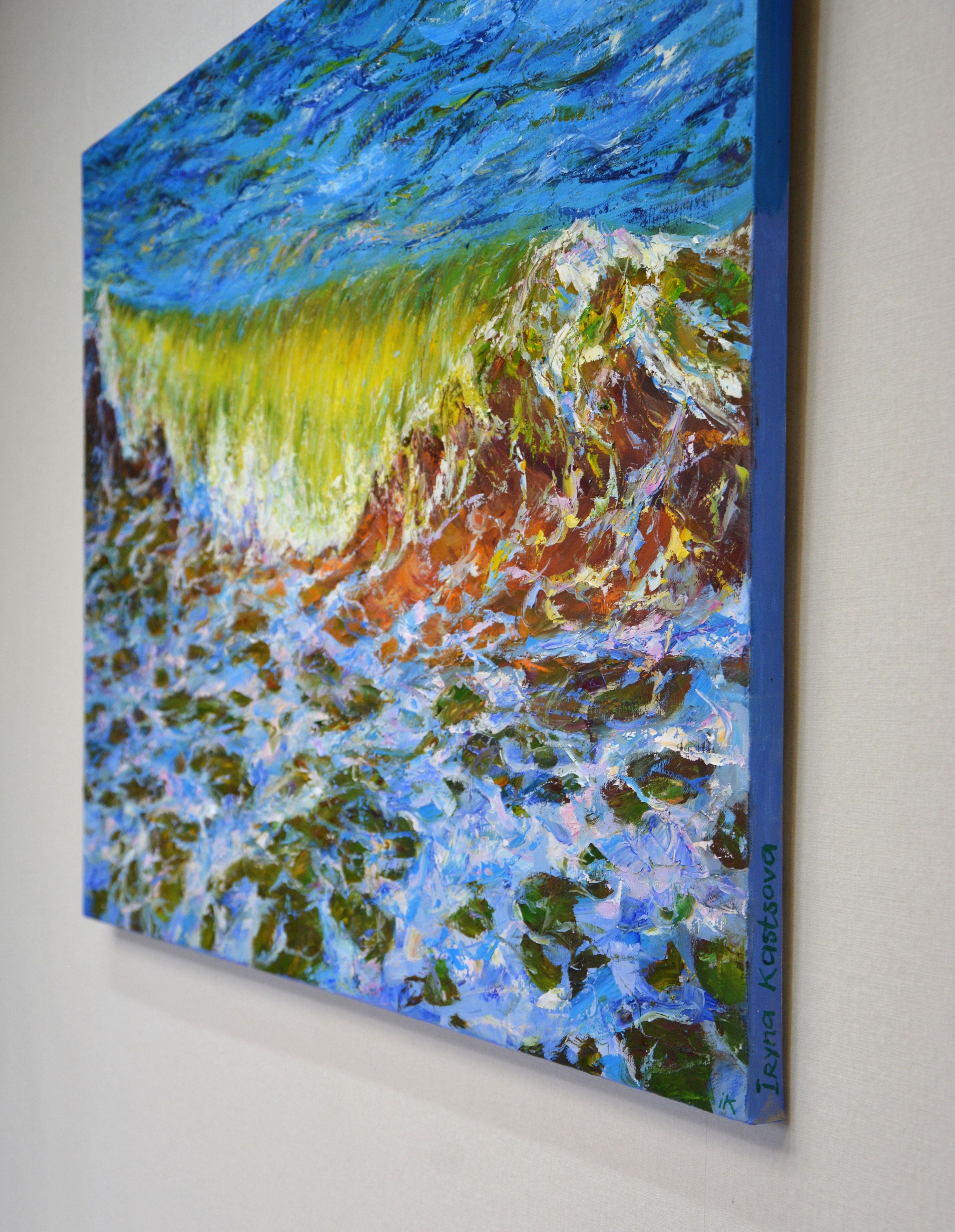 Sea-green, Painting, Oil on Canvas For Sale 4
