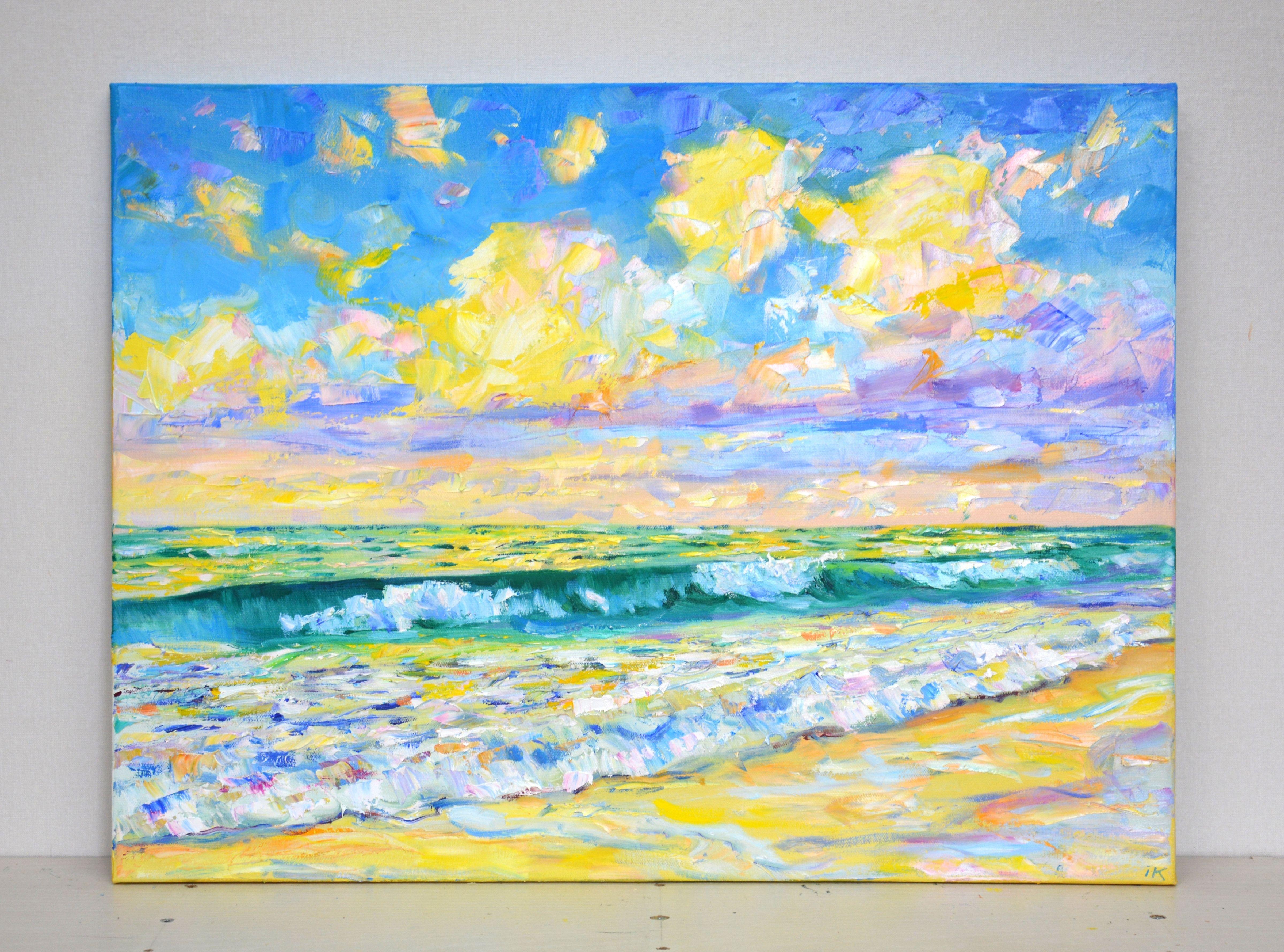Sea mosaic., Painting, Oil on Canvas For Sale 1